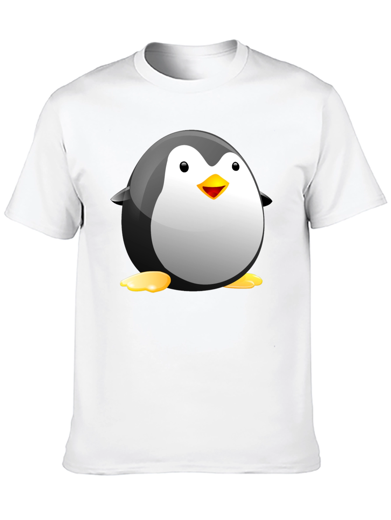 Black Cartoon Penguin Graphic Tee - Soft Cotton Blend view 10