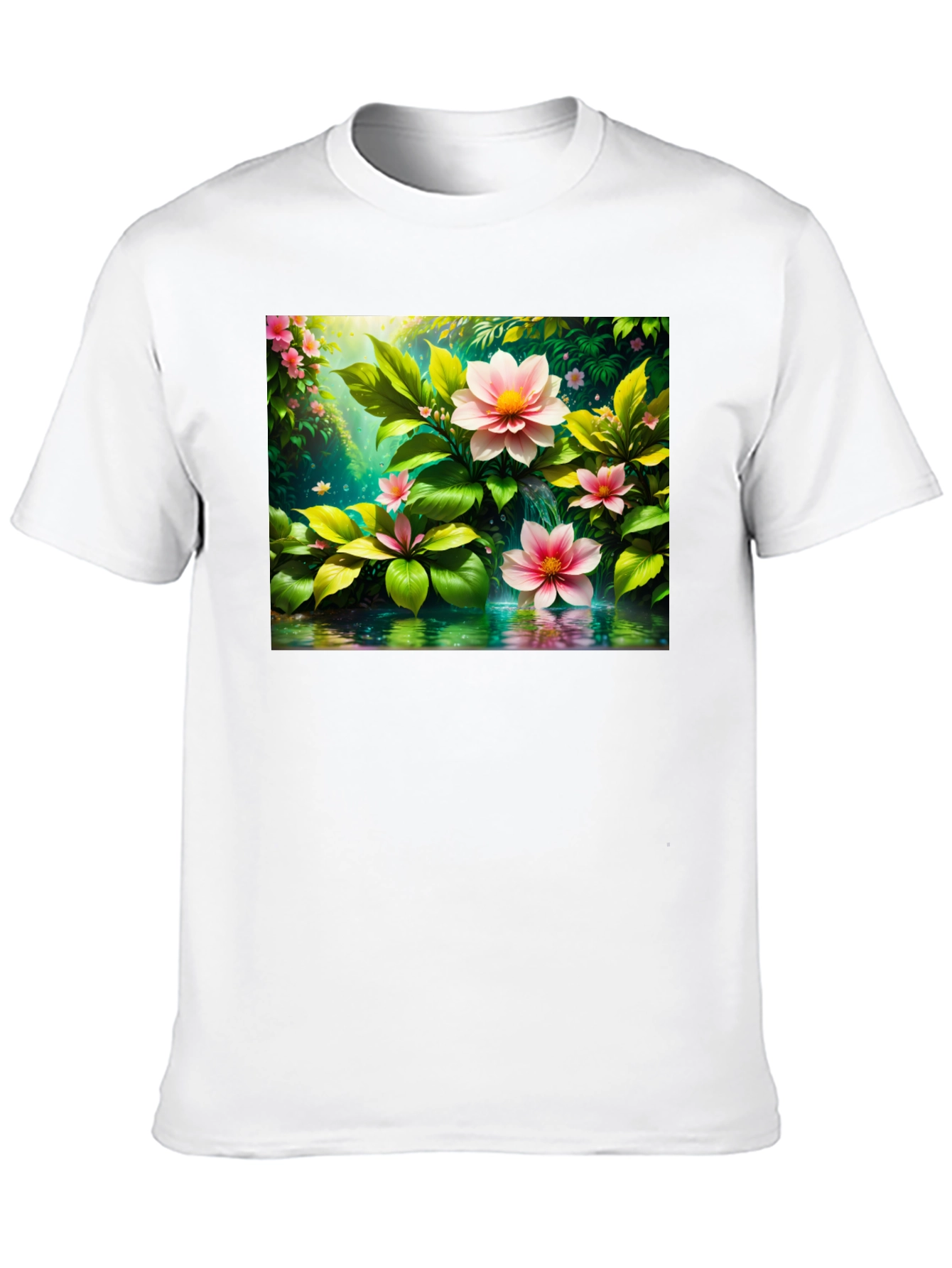 Black Floral Bloom T-Shirt - Nature Inspired Tee view 10