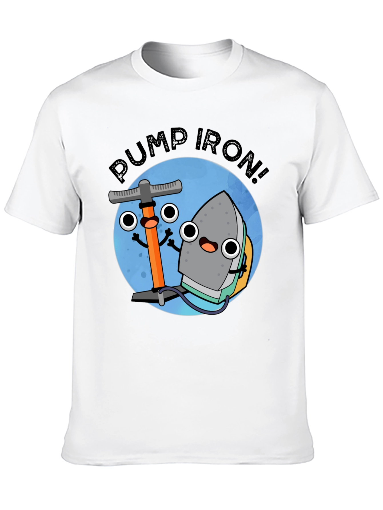 Black Pump Iron Cartoon Graphic Tee - Black view 10