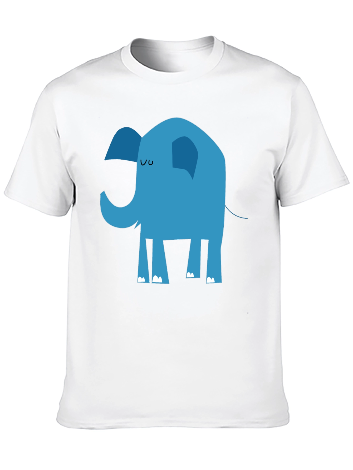 Black Blue Elephant Graphic T-Shirt - Men's Black Tee view 10