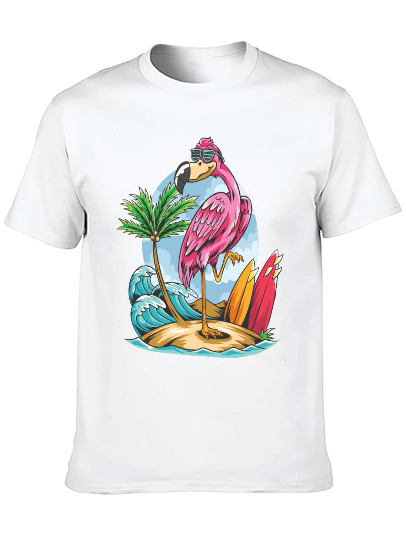 Tropical Flamingo Graphic Tee - Island Style - 10