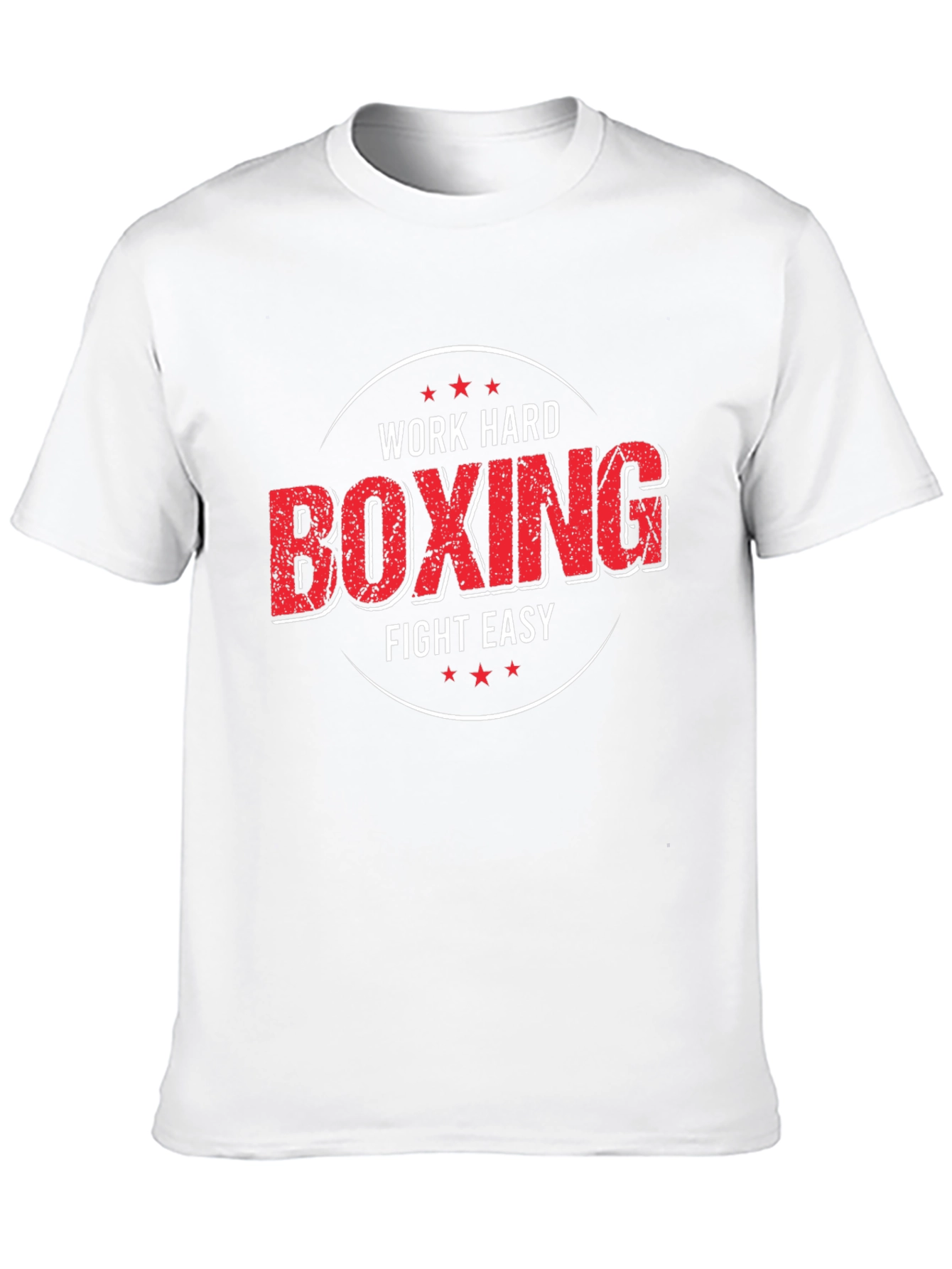 Black Work Hard Boxing Fight Easy Graphic T-Shirt view 10