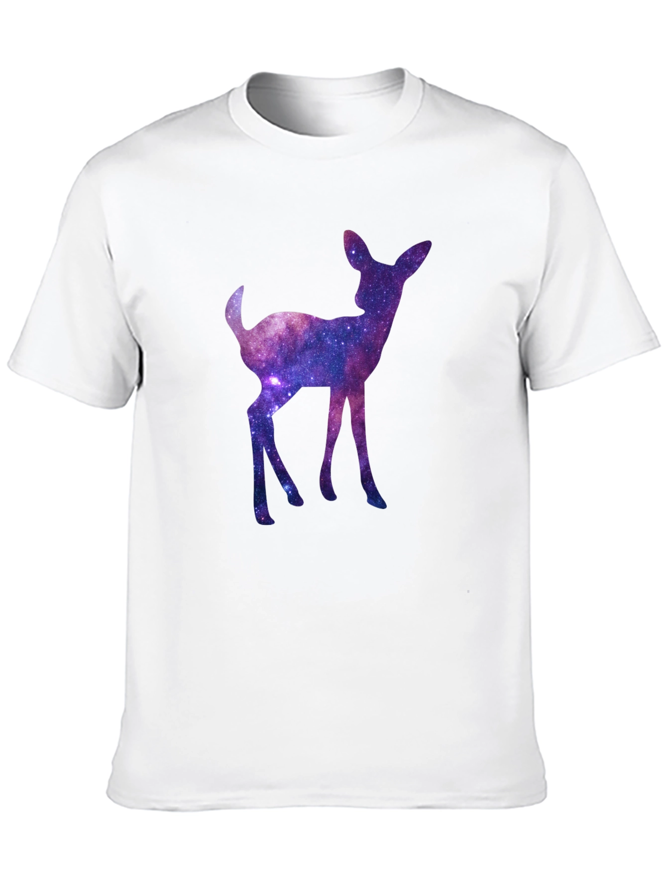 Black Galaxy Deer Graphic Tee - Cosmic Fawn T-Shirt view 10