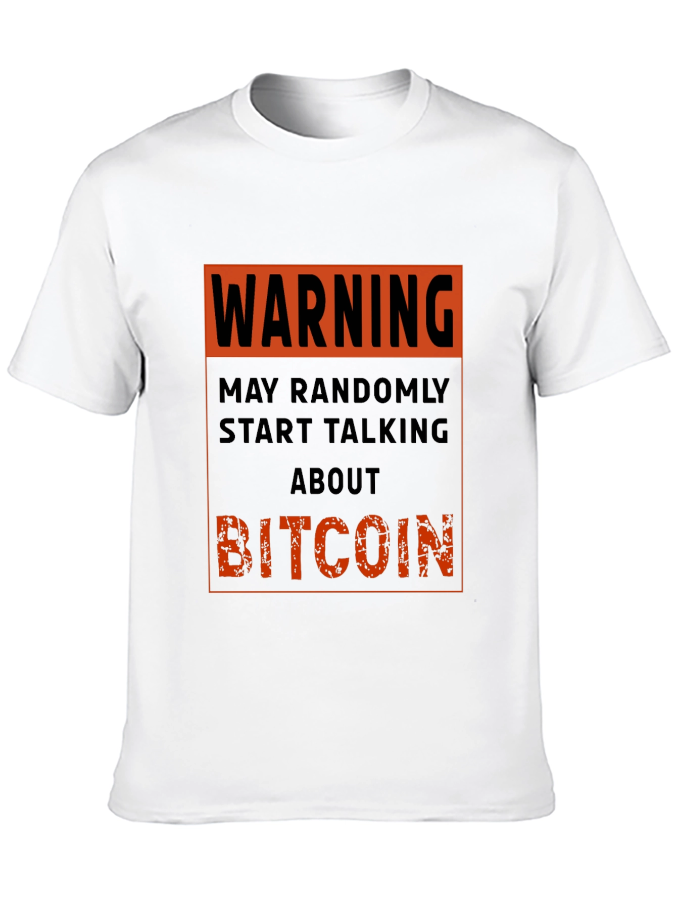 Black Warning Bitcoin T-Shirt - Funny Crypto Tee view 10