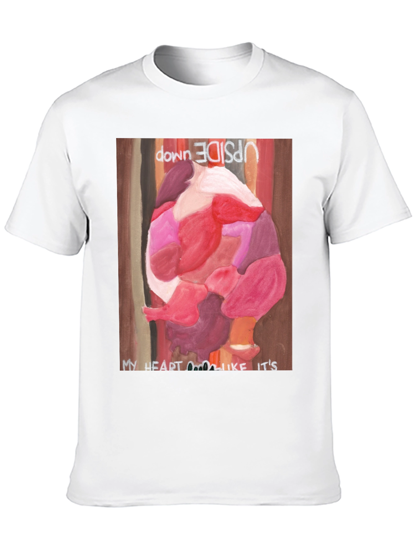 Black Upside Down Heart Graphic Tee view 10