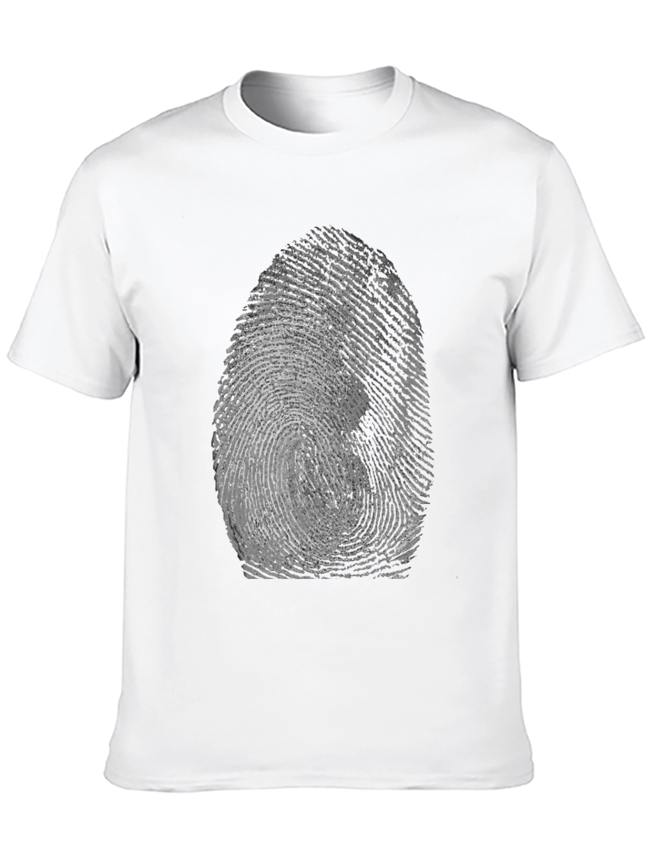 Black Fingerprint Graphic Tee - Unique Design view 10