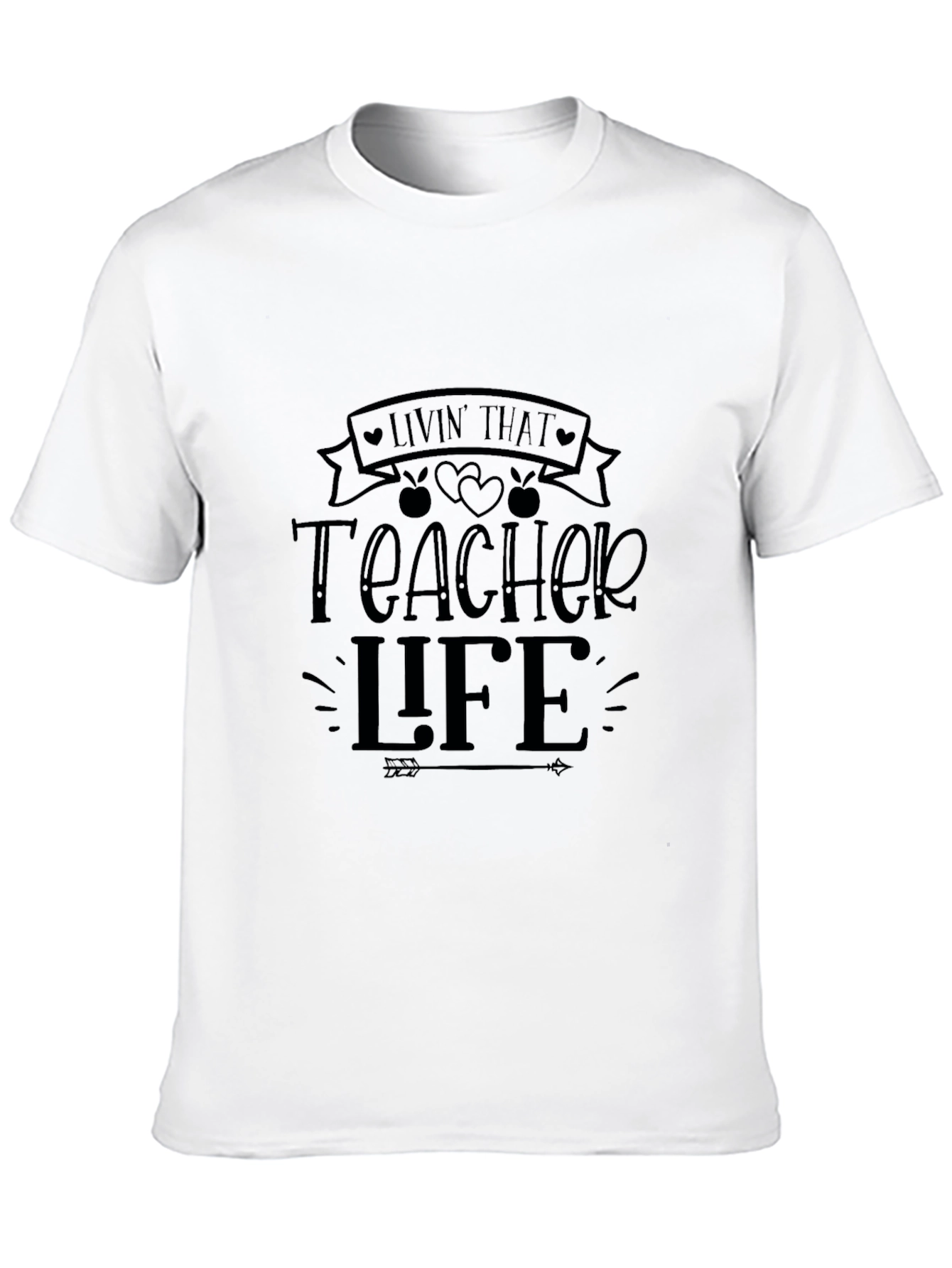 Black Teacher Life Black T-Shirt view 10