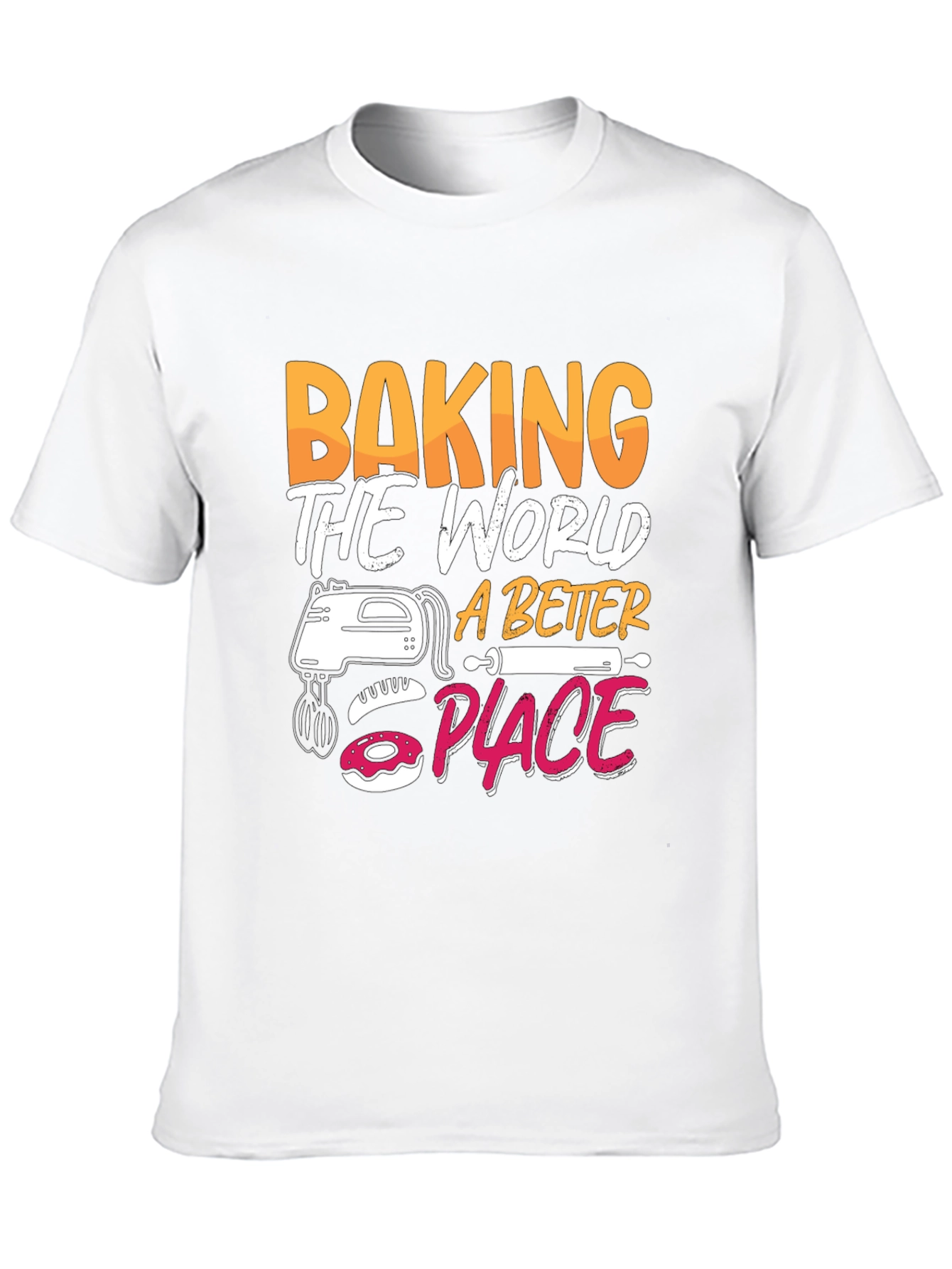 Black Baking the World a Better Place Black Graphic Tee view 10