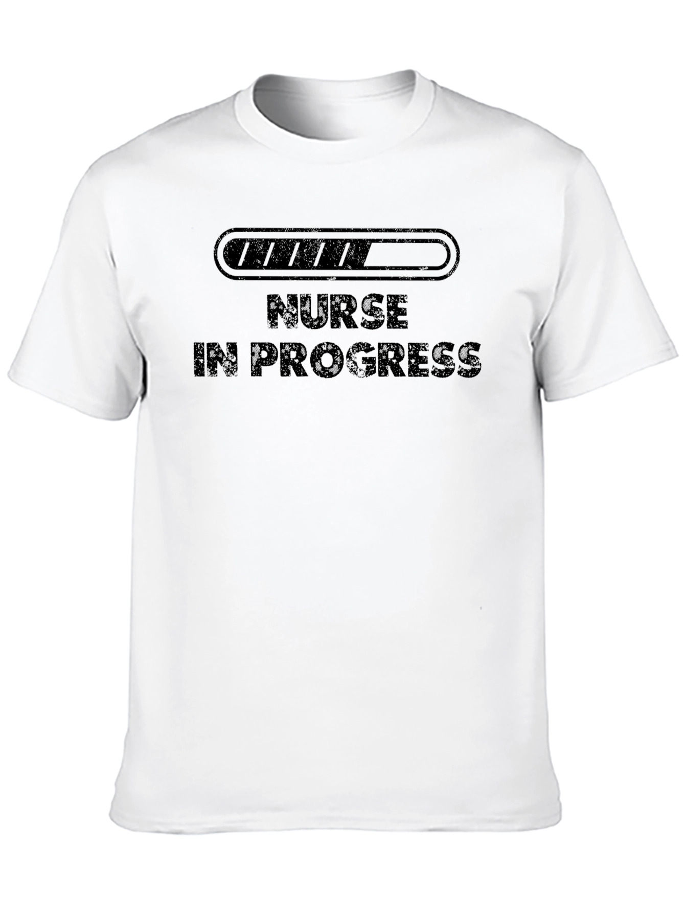 Black Nurse In Progress T-Shirt - Black Cotton Blend Tee view 10