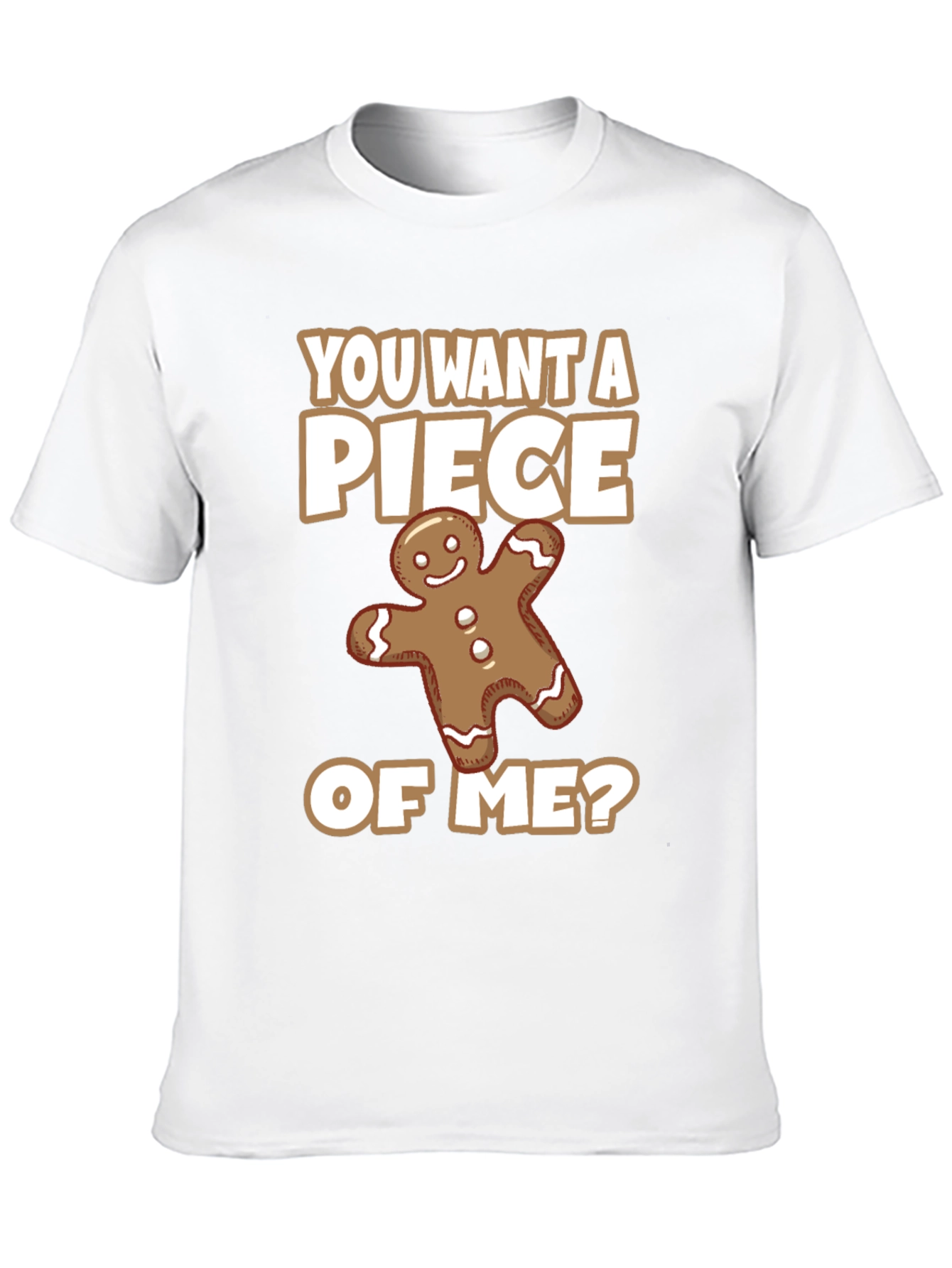 Black Funny Gingerbread Man 'Piece of Me' Graphic Tee view 10