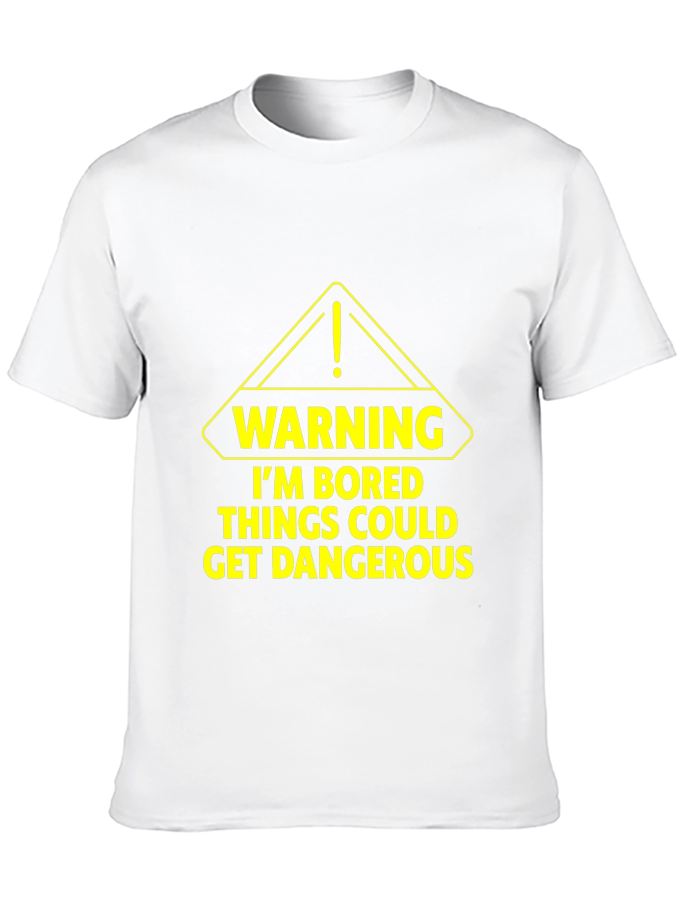 Black Warning: I'm Bored T-Shirt - Black Graphic Tee view 10