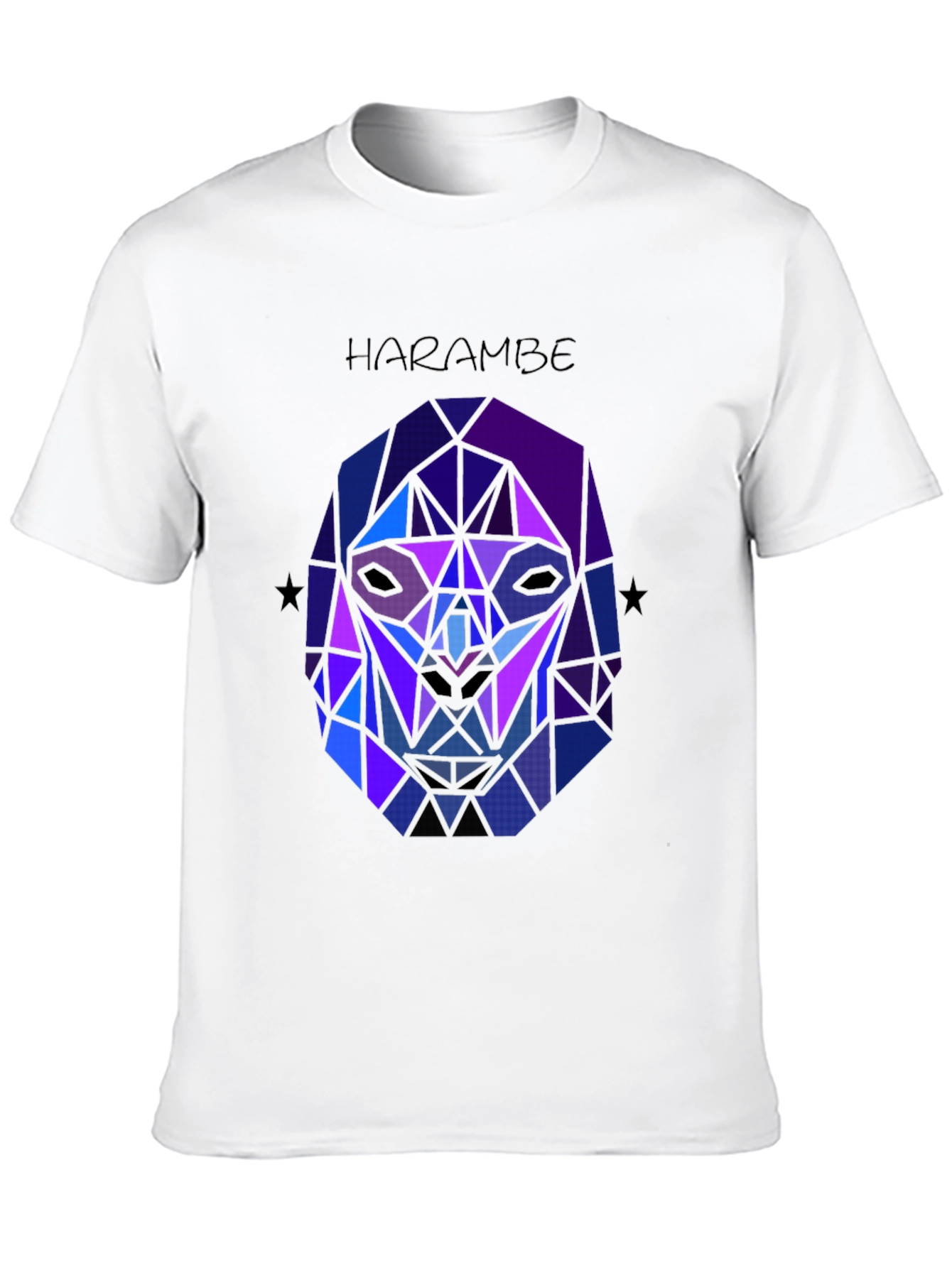 Black Harambe Graphic Tee - Geometric Gorilla Design view 10