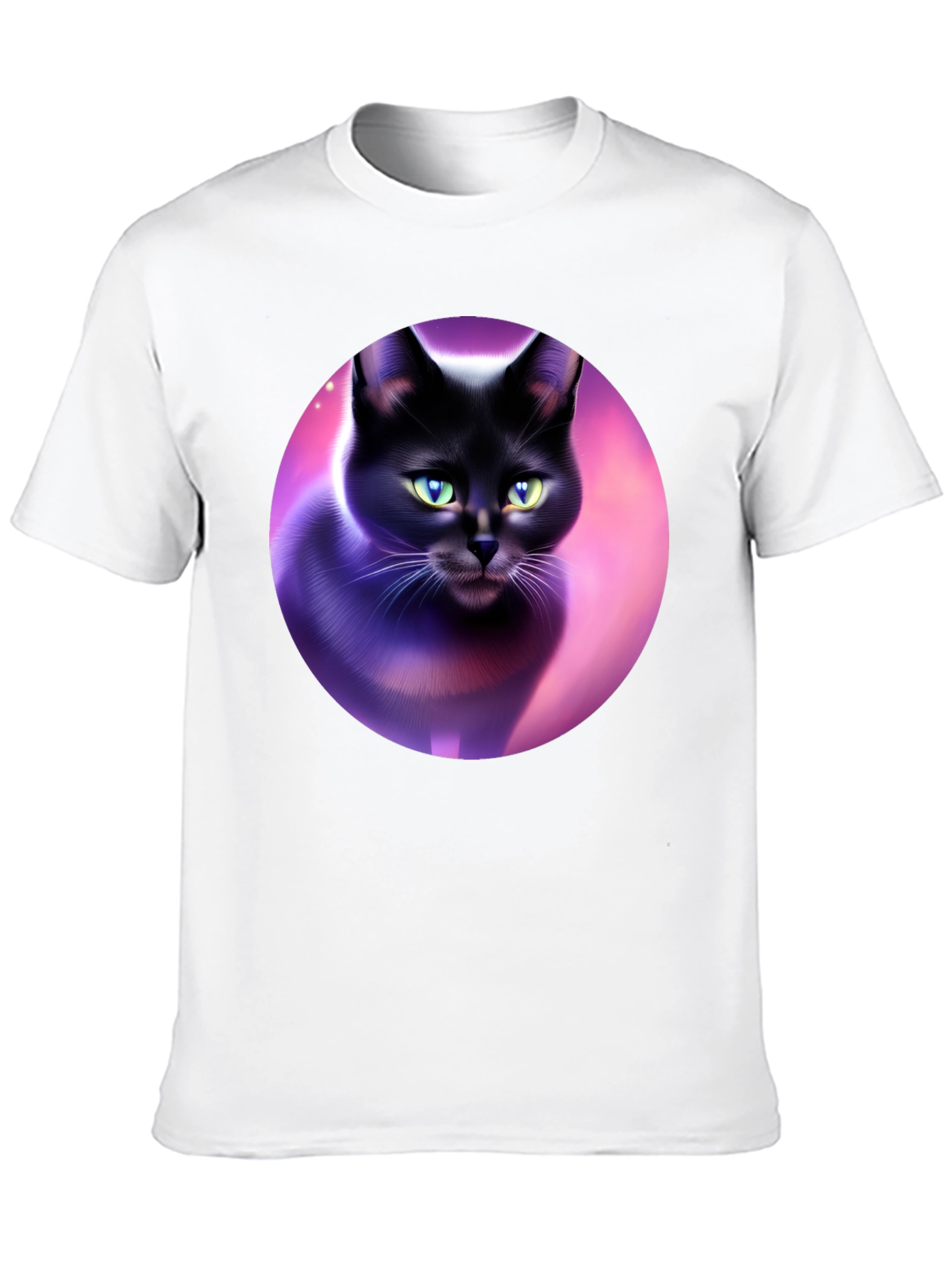 Black Black Cat Graphic Tee - Artistic Design view 10