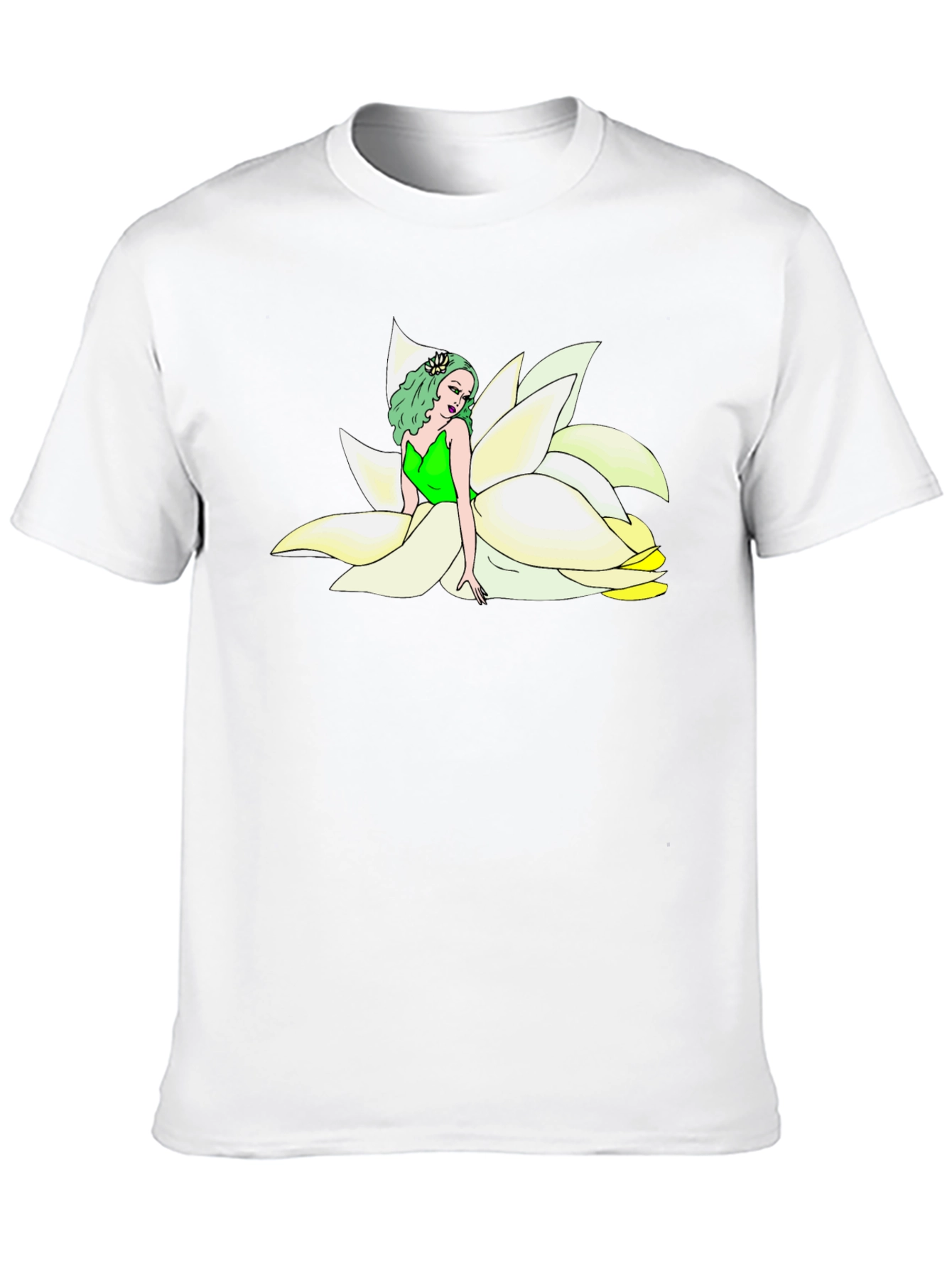 Black Floral Fairy T-Shirt - Unique Graphic Tee view 10