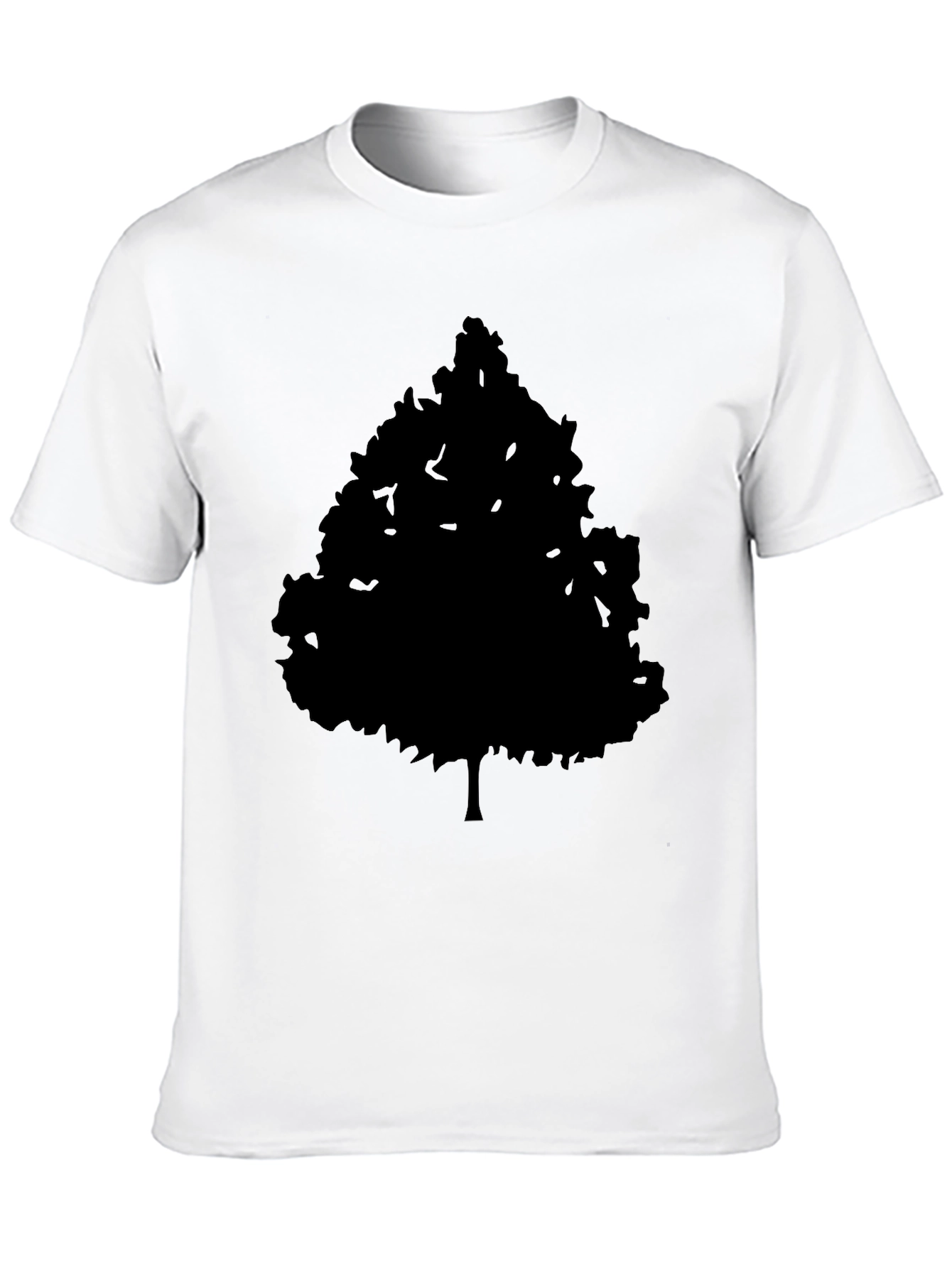 Black Men's Black Tree Graphic Tee - Nature Inspired Style view 10