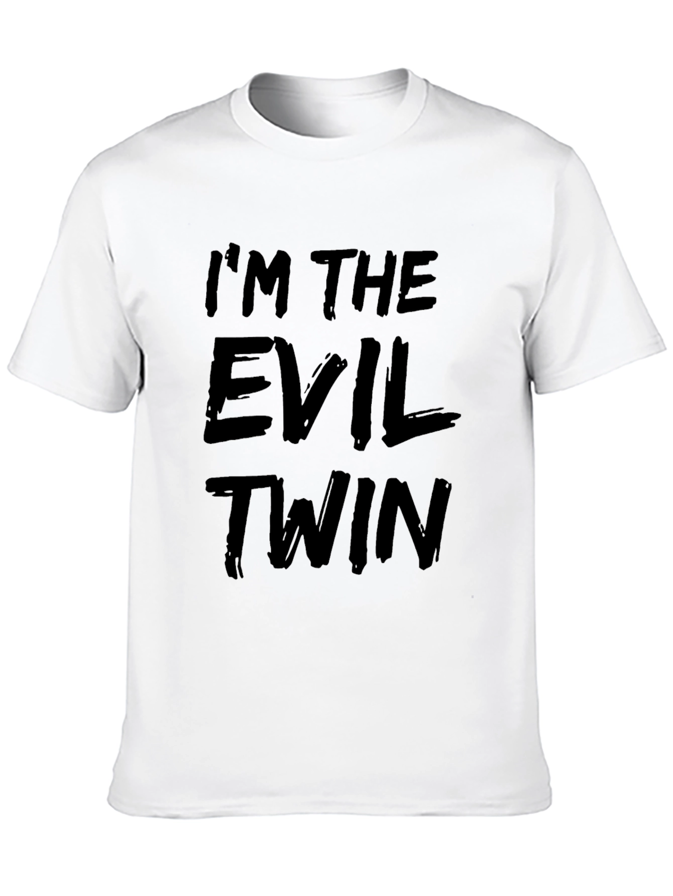Black I'm the Evil Twin Black Graphic Tee view 10