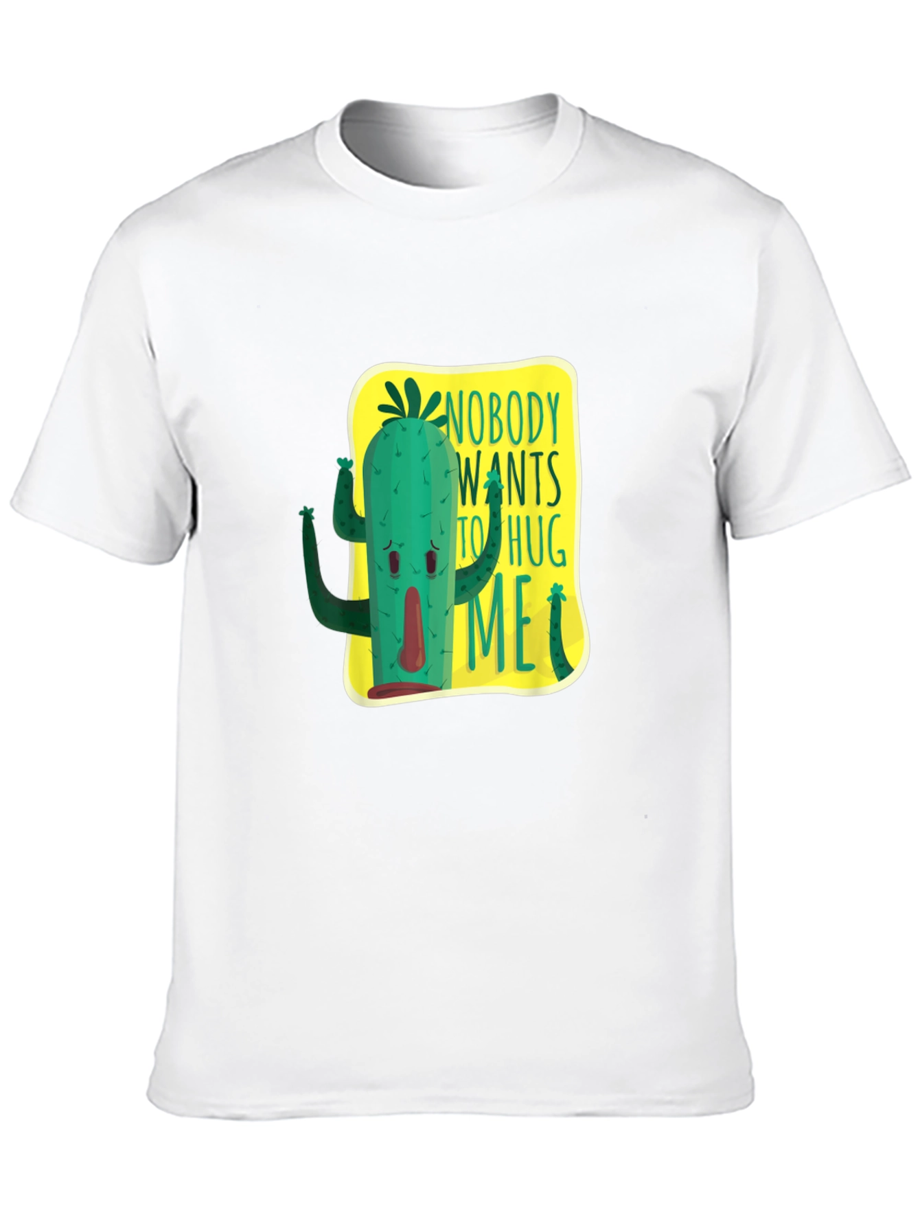 Black Nobody Wants To Hug Me Cactus Graphic Tee view 10