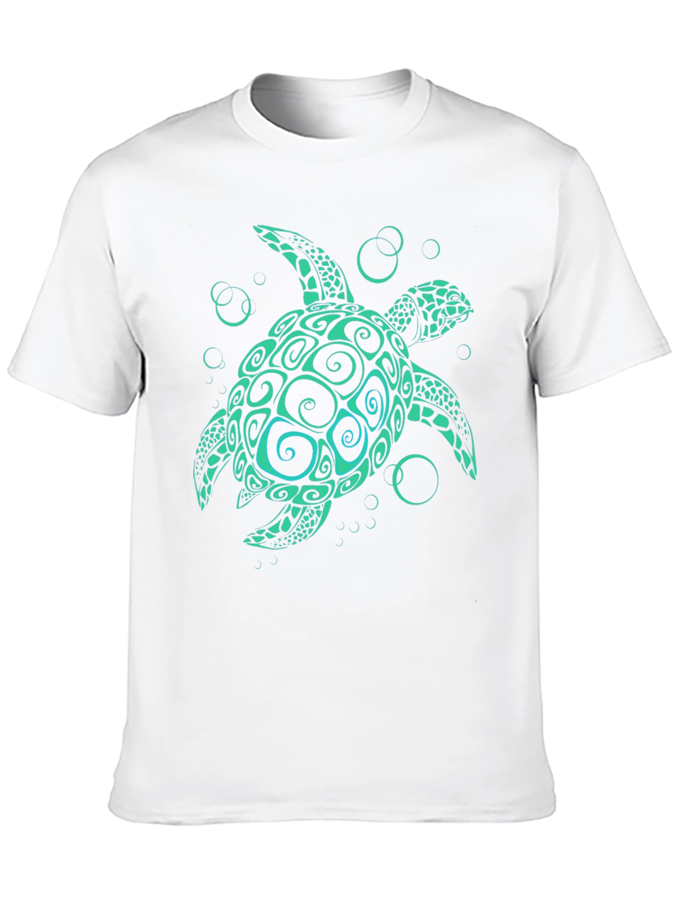 Black Turtle Graphic Tee - Black Cotton T-Shirt view 10