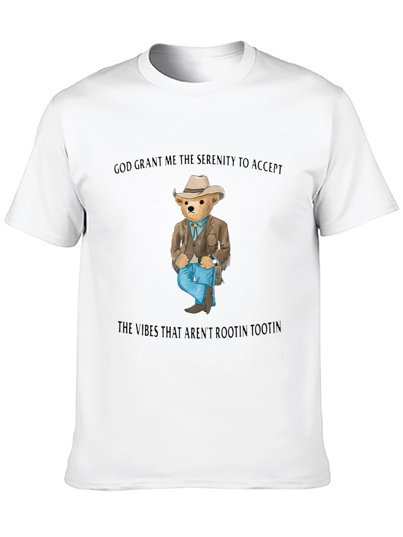 Black Serenity Bear T-Shirt - Cowboy Western view 10