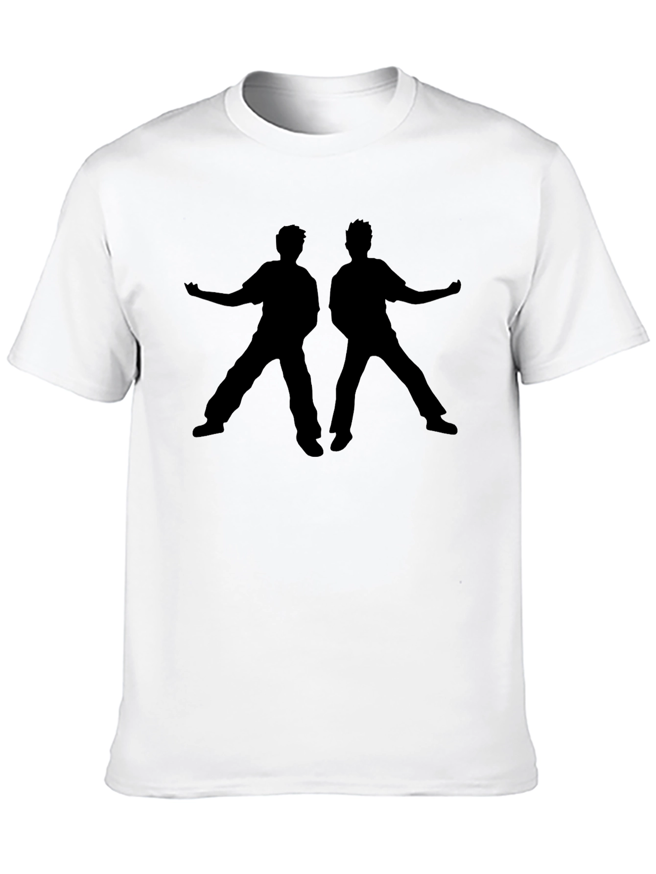 Black Silhouette Duo Black T-Shirt - Unique Graphic Tee view 10