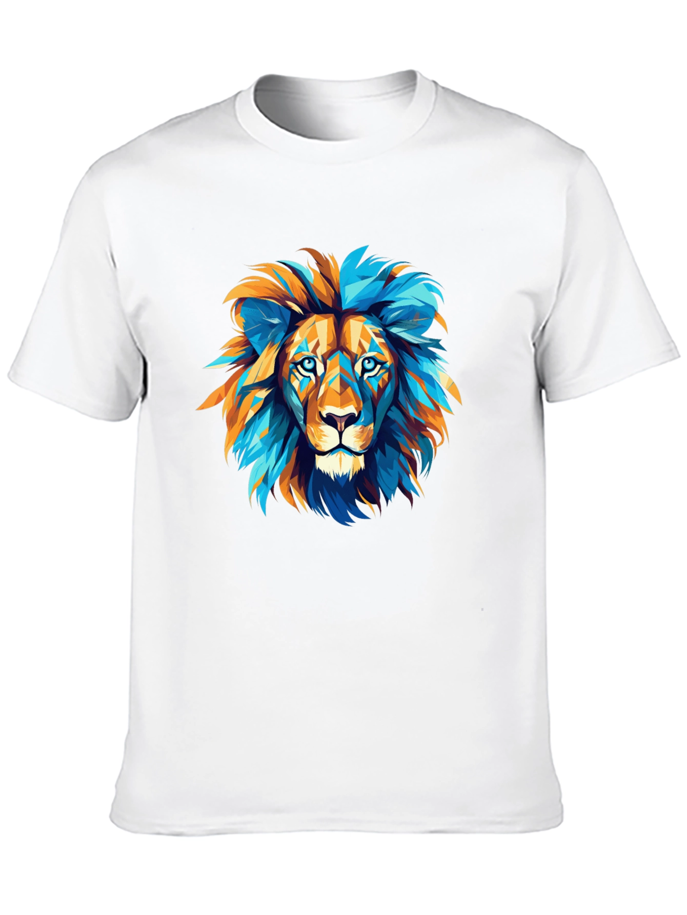 Black Geometric Lion Graphic Tee - Bold Style view 10