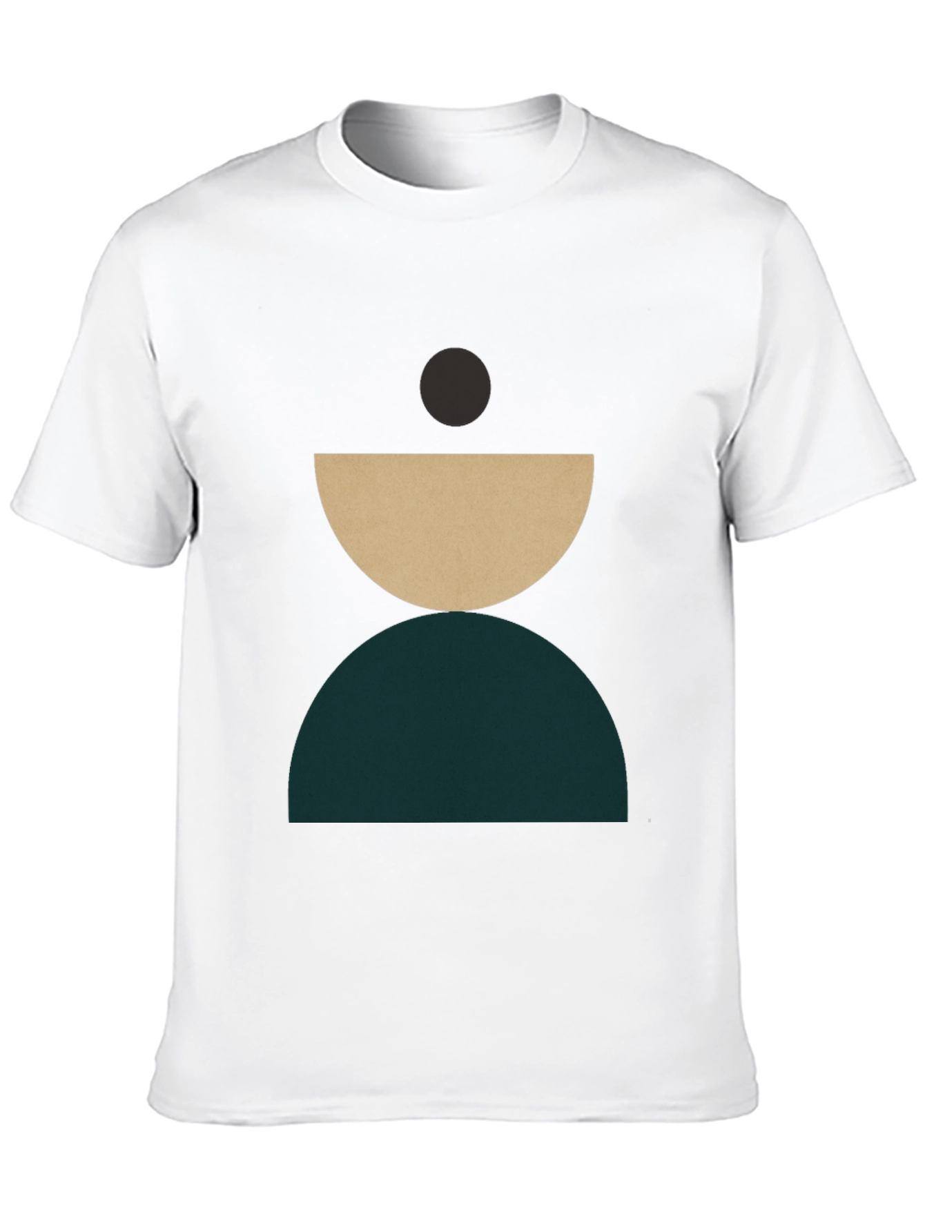 Black Modern Geometric Graphic T-Shirt - Stylish Crew Neck Tee view 10