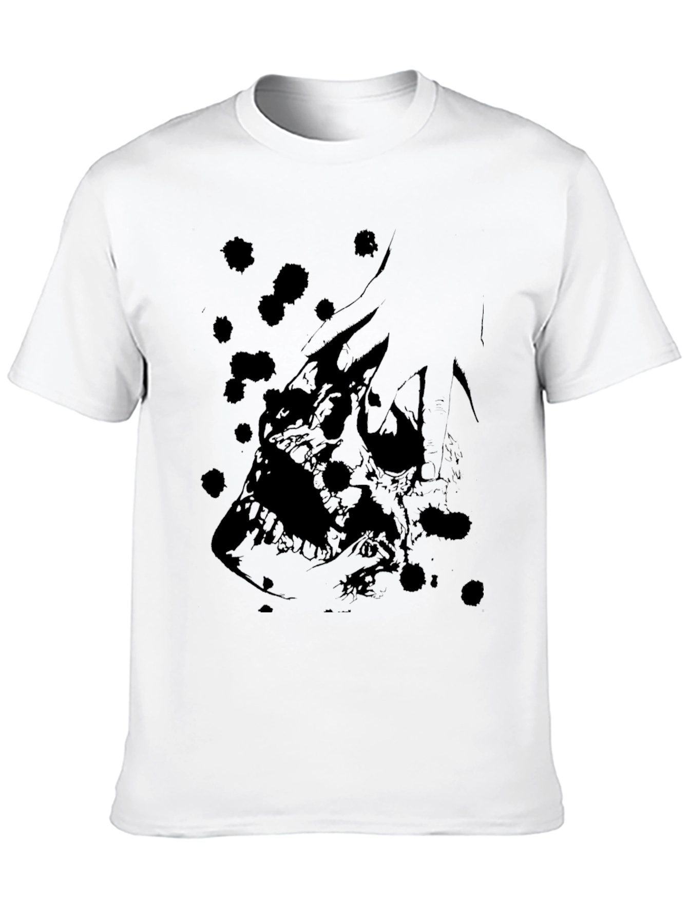 Black Skull Graphic Black T-Shirt - Edgy Design view 10
