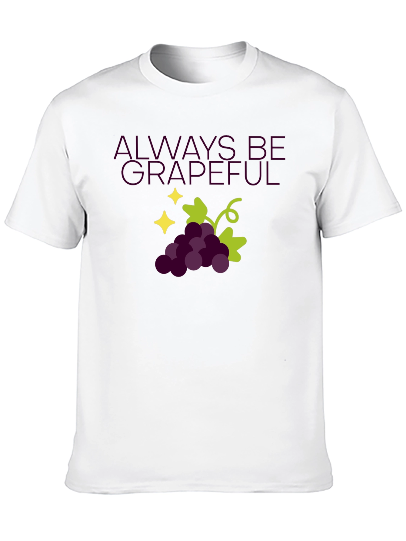 Black Always Be Grapeful Black T-Shirt view 10