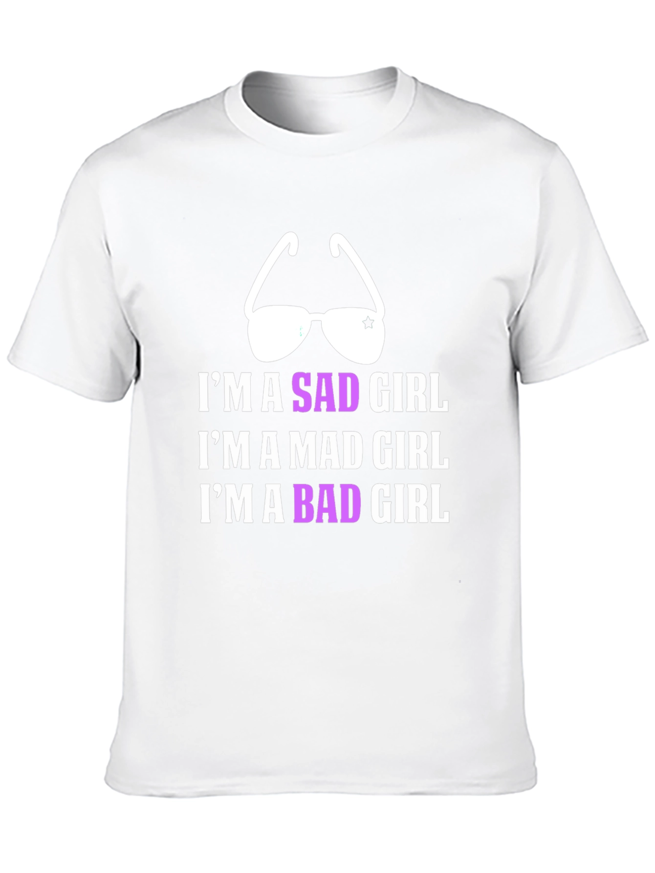 Black I'm A Sad Mad Bad Girl T-Shirt view 10