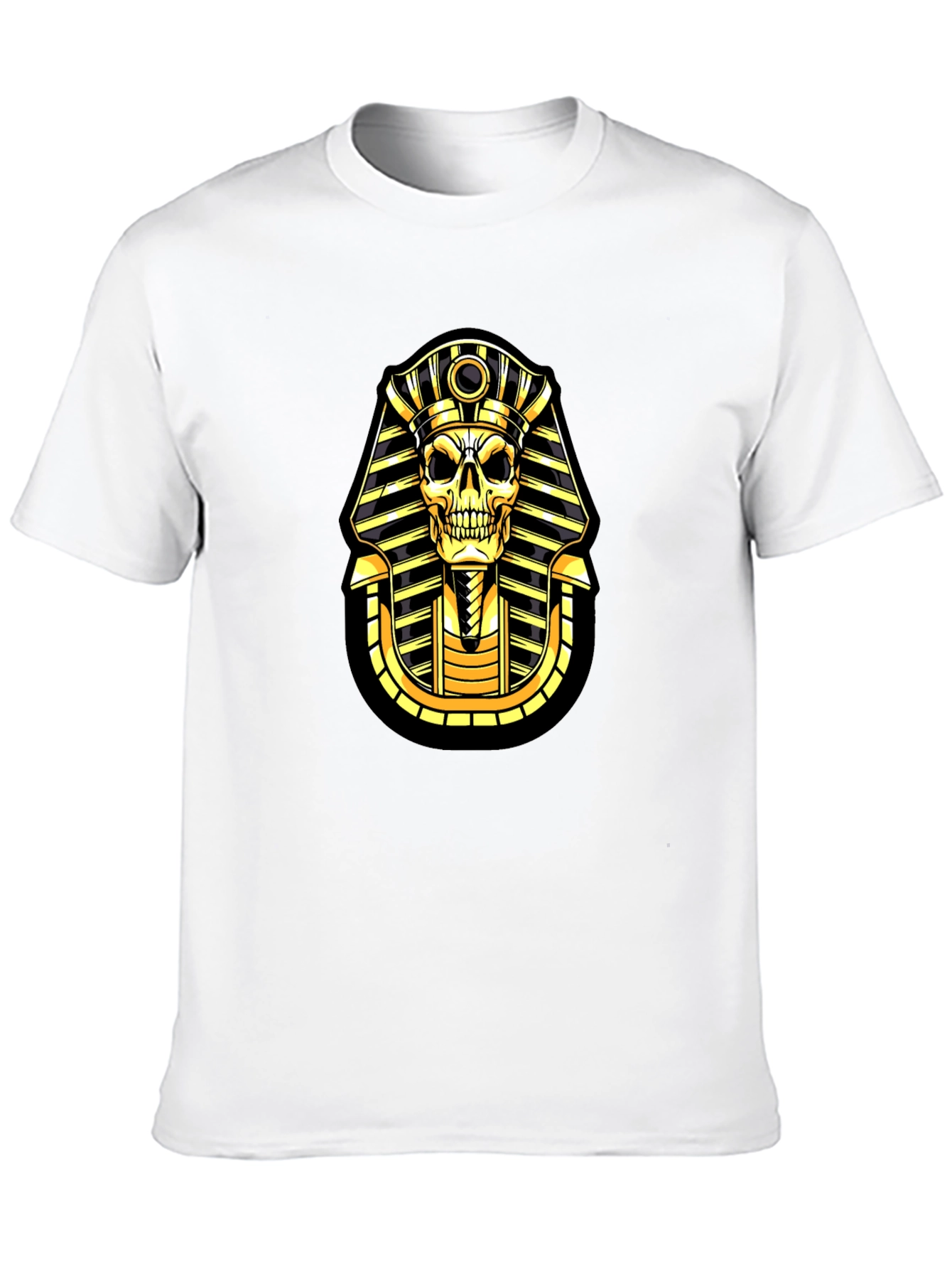 Black Pharaoh Skull Graphic T-Shirt - Black view 10