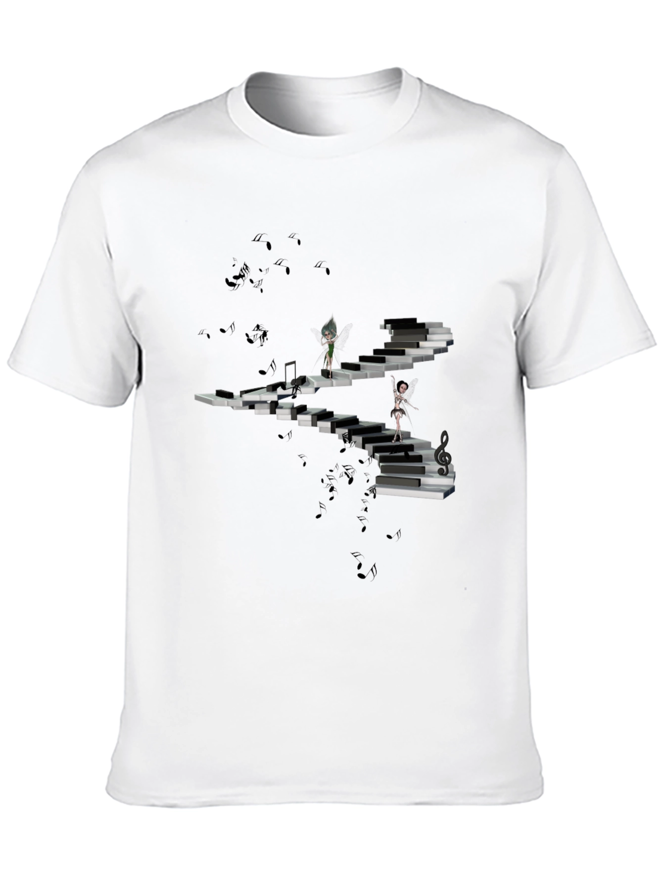 Black Piano Stairway T-Shirt view 10