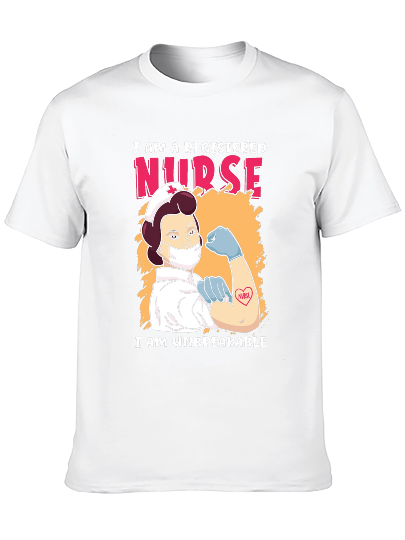 Black Registered Nurse Unbreakable T-Shirt view 10