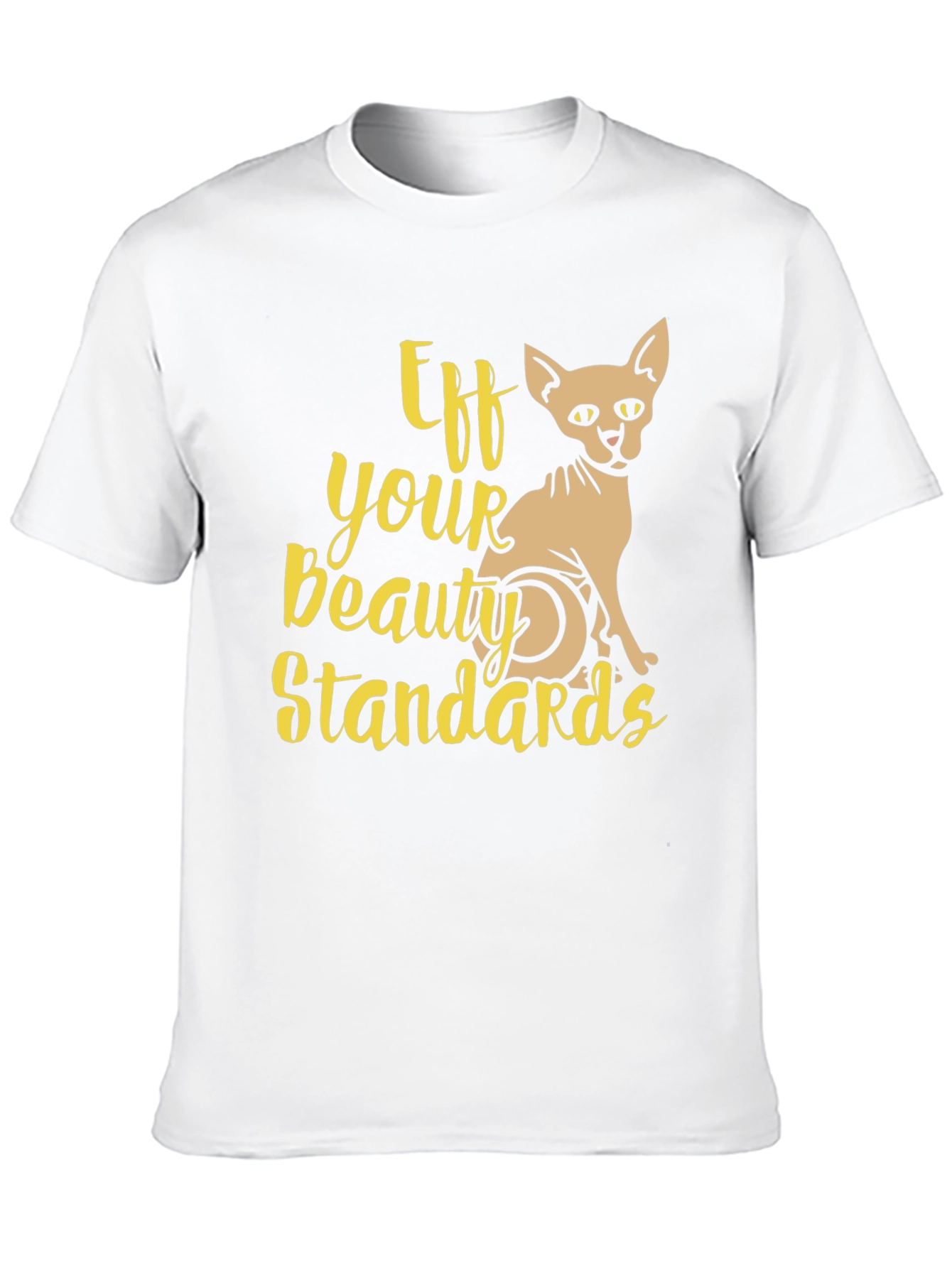 Black Eff Your Beauty Standards Cat Graphic Tee view 10