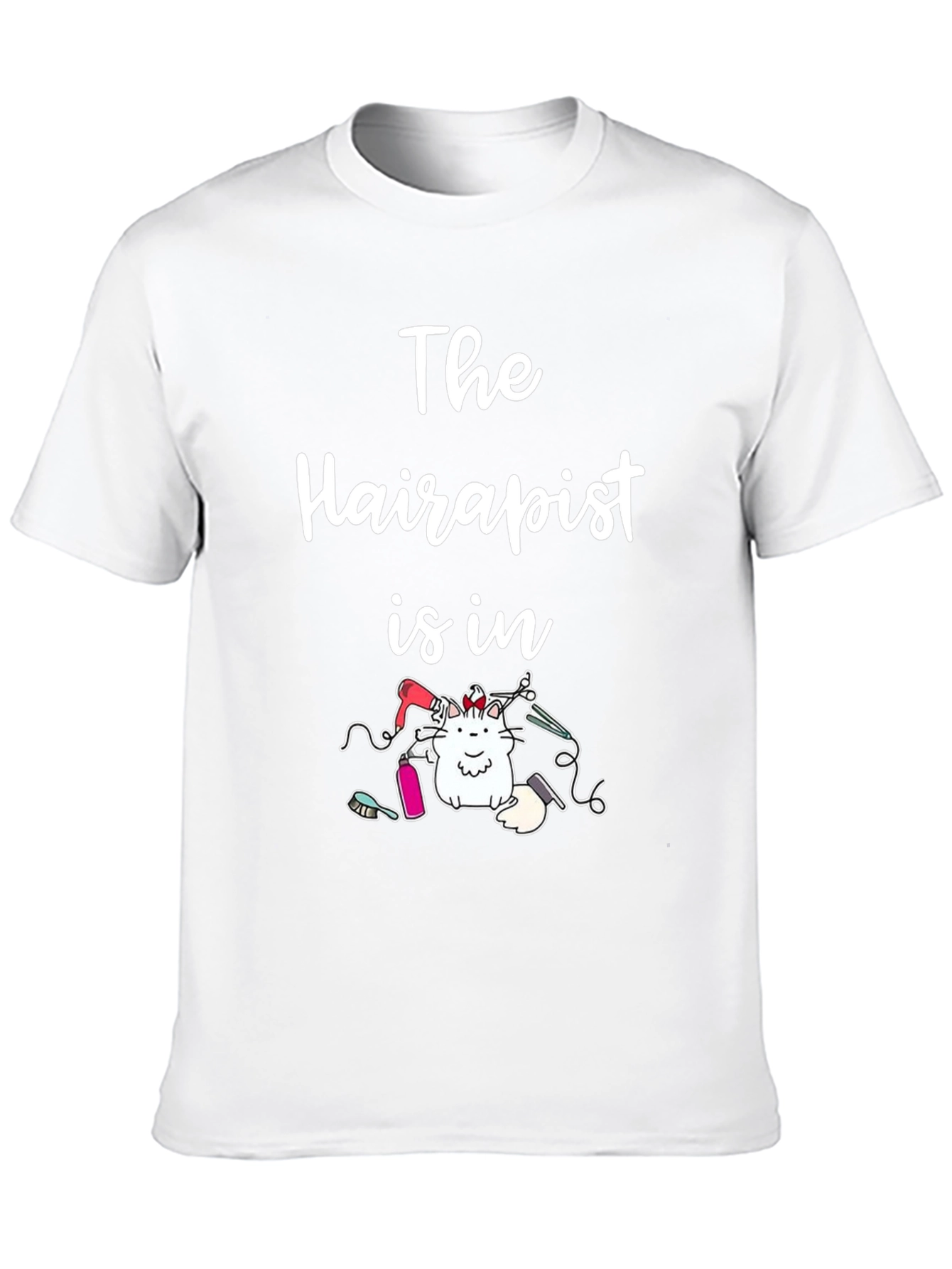 Black The Hairapist is in - Novelty T-Shirt view 10