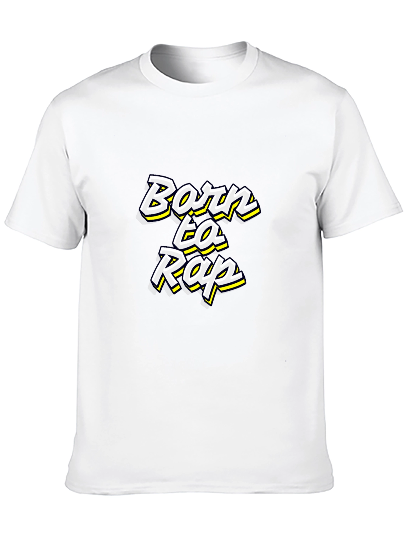 Black Born to Rap Black T-Shirt view 10