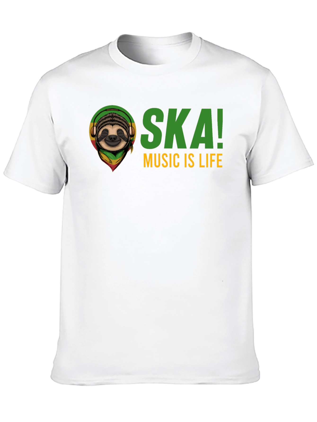 Black Ska Music is Life Sloth Graphic Tee - Black view 10