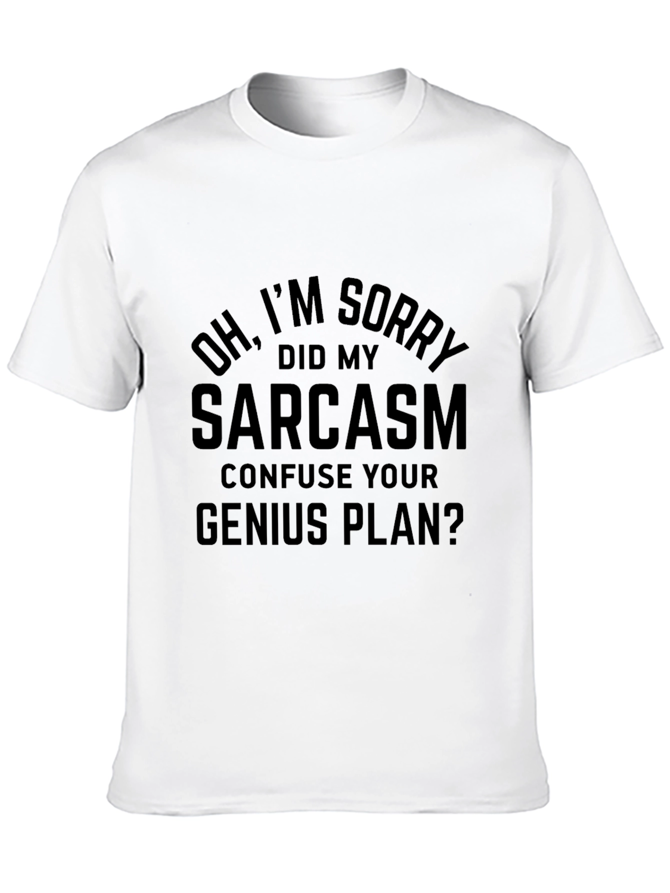Black Sarcasm Genius Plan Graphic Tee - Black T-Shirt view 10
