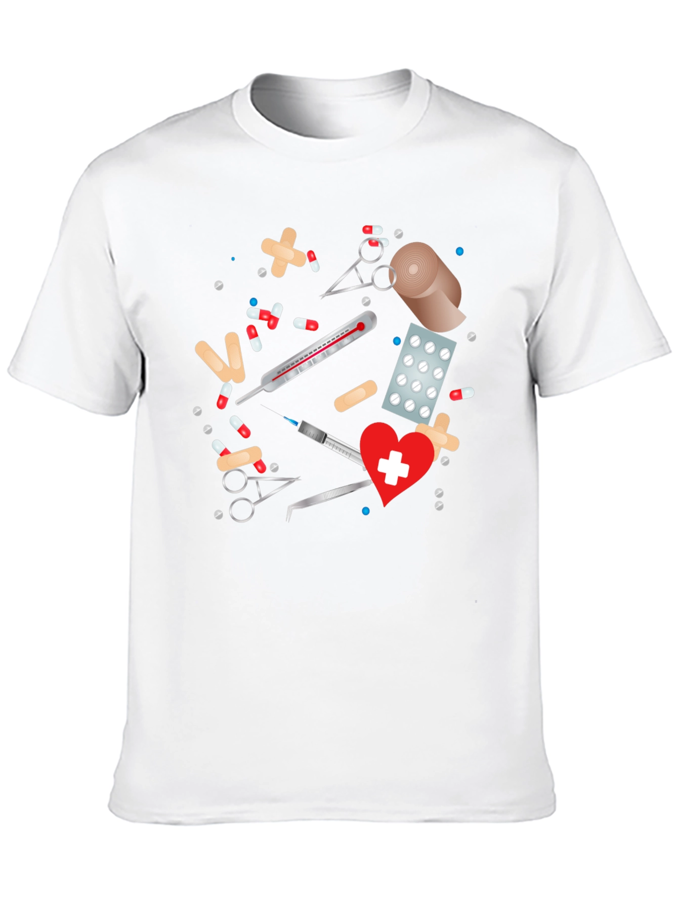 Black Medical Theme Graphic Tee view 10