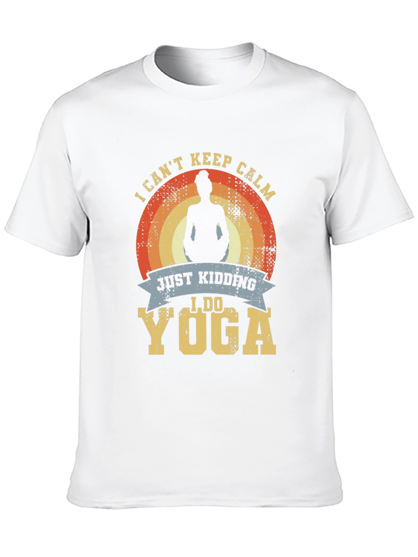 Black Funny Yoga T-Shirt - I Can't Keep Calm view 10