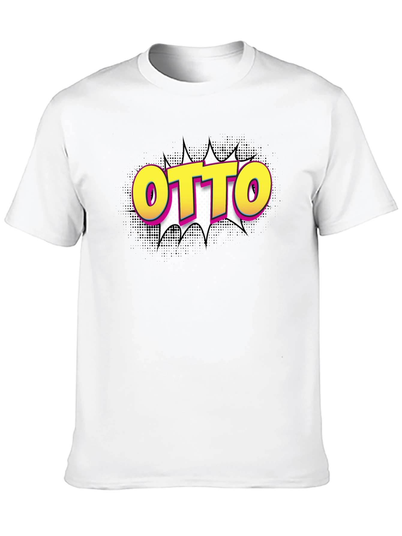 Black Otto Pop Art Graphic Black T-Shirt view 10