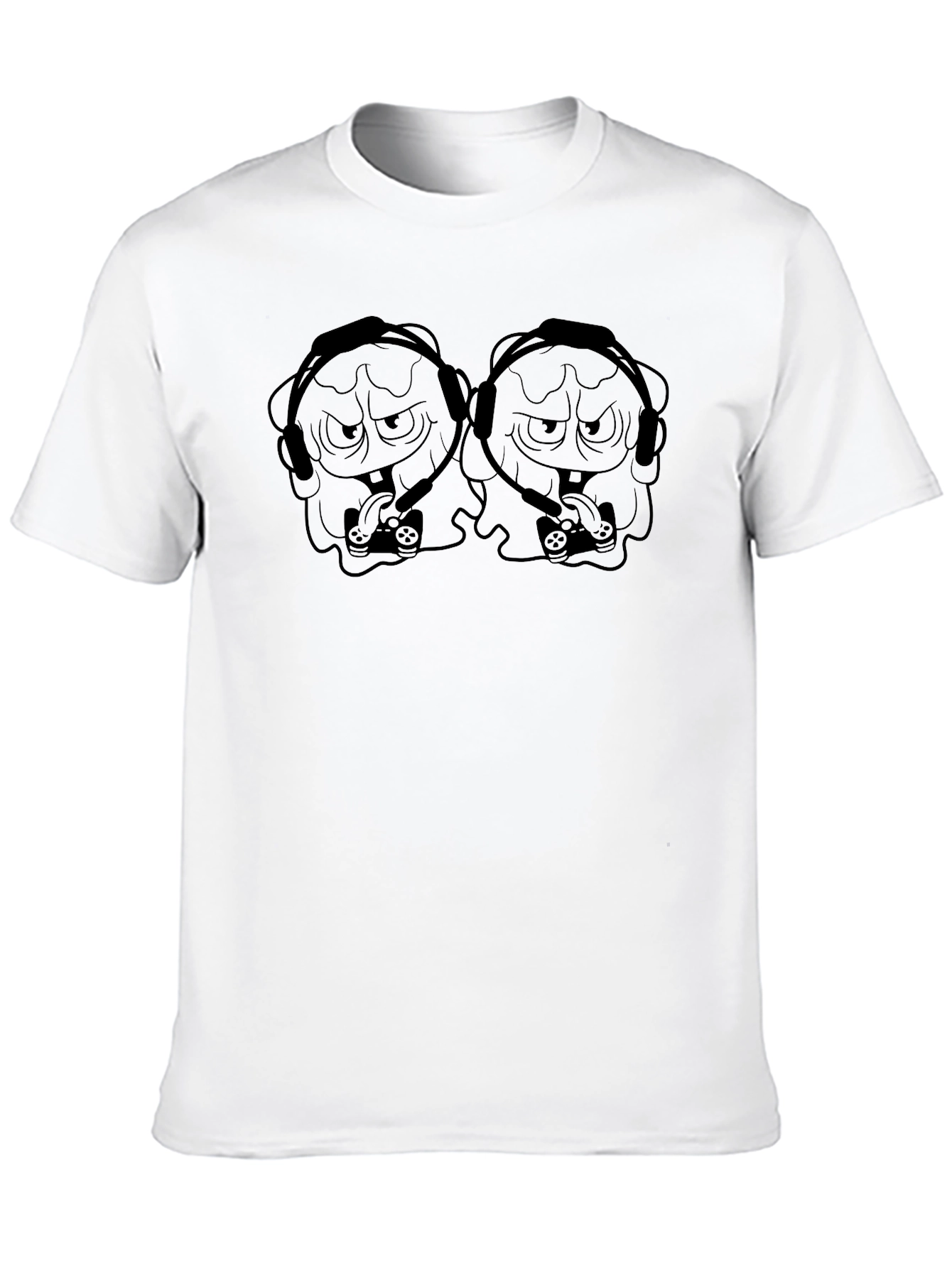 Black Gaming Spongebob Black T-Shirt view 10