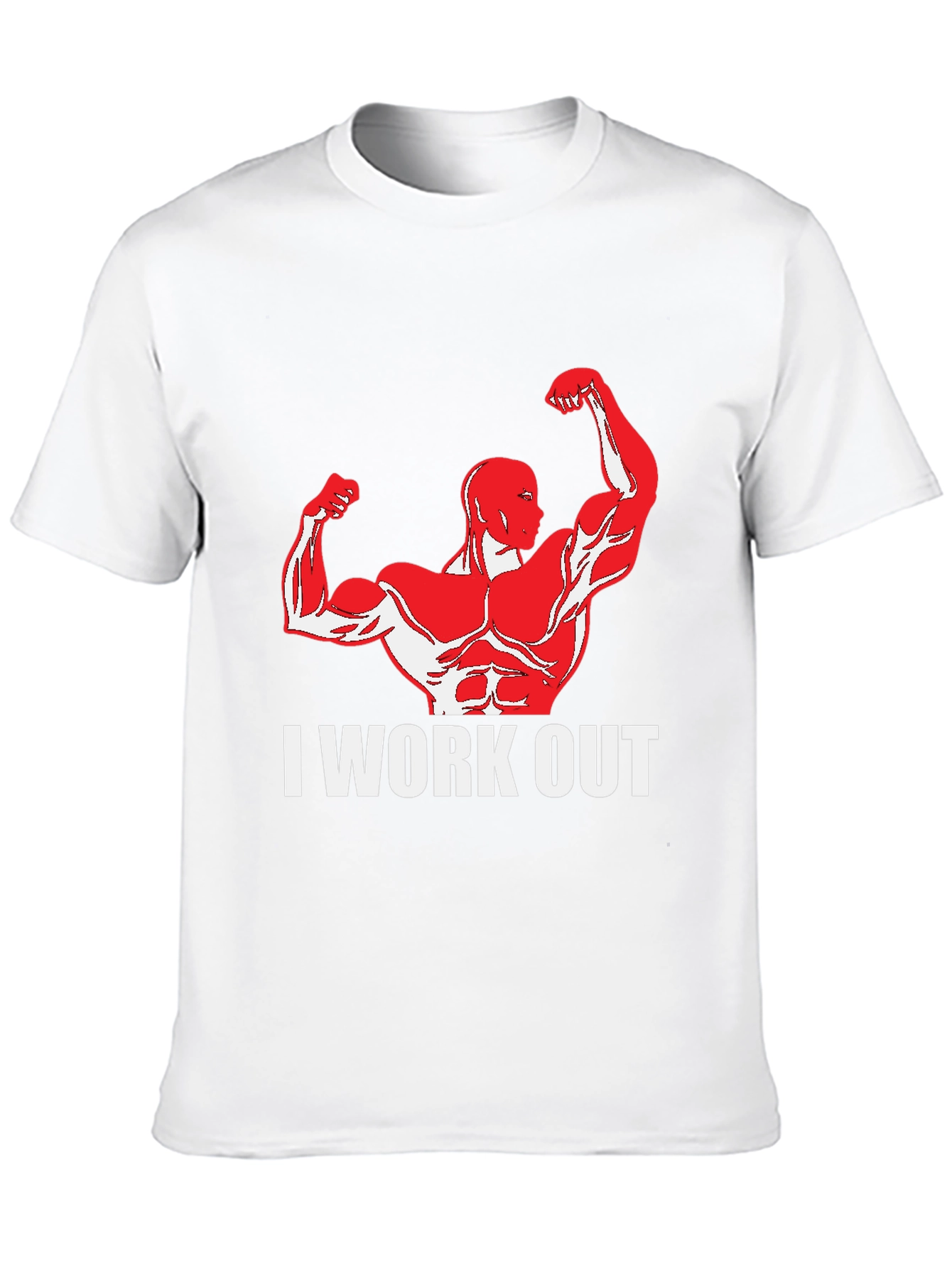 Black I Work Out Graphic Tee - Black view 10