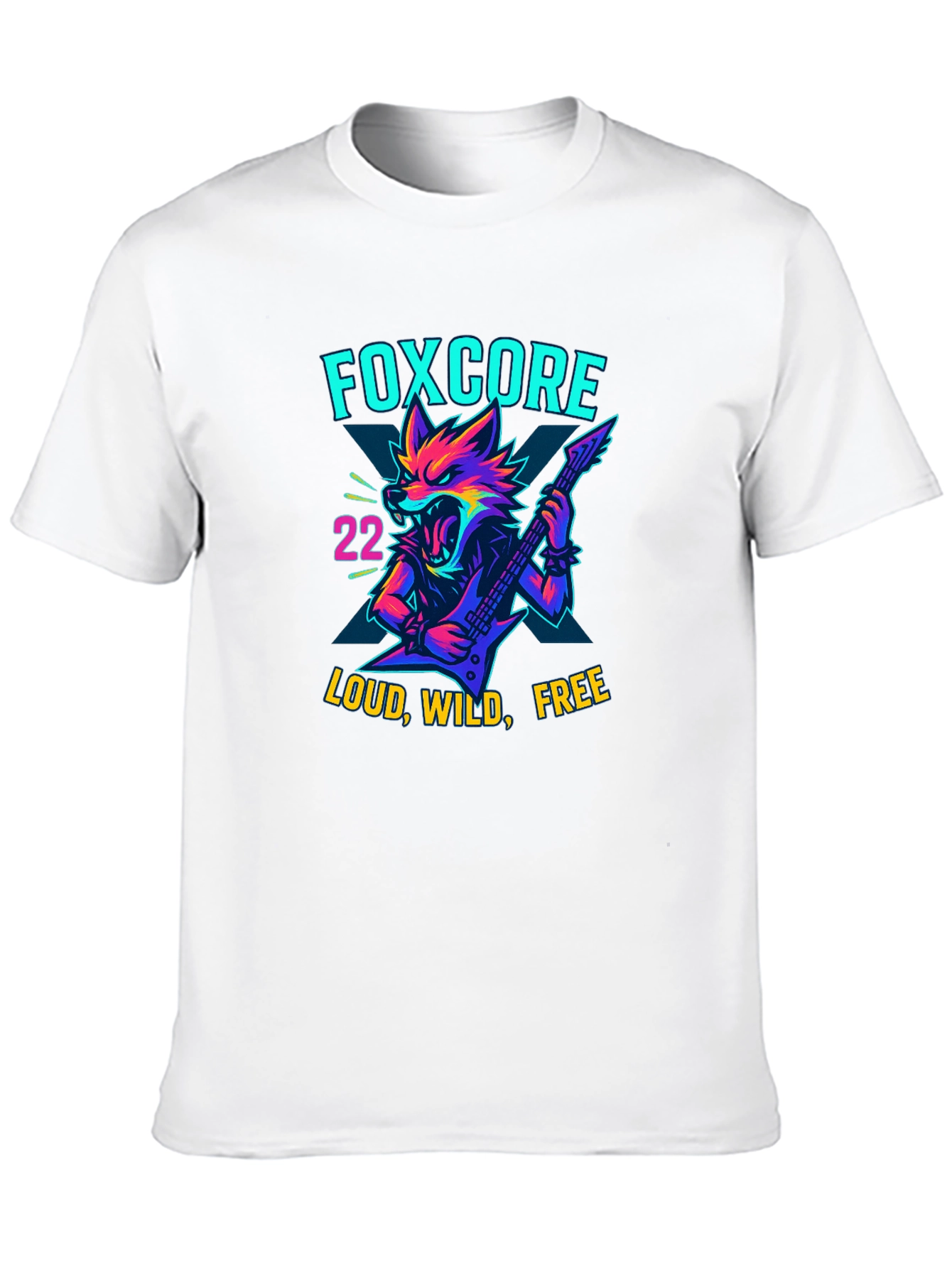 Black Foxcore Loud Wild Free Graphic Tee view 10