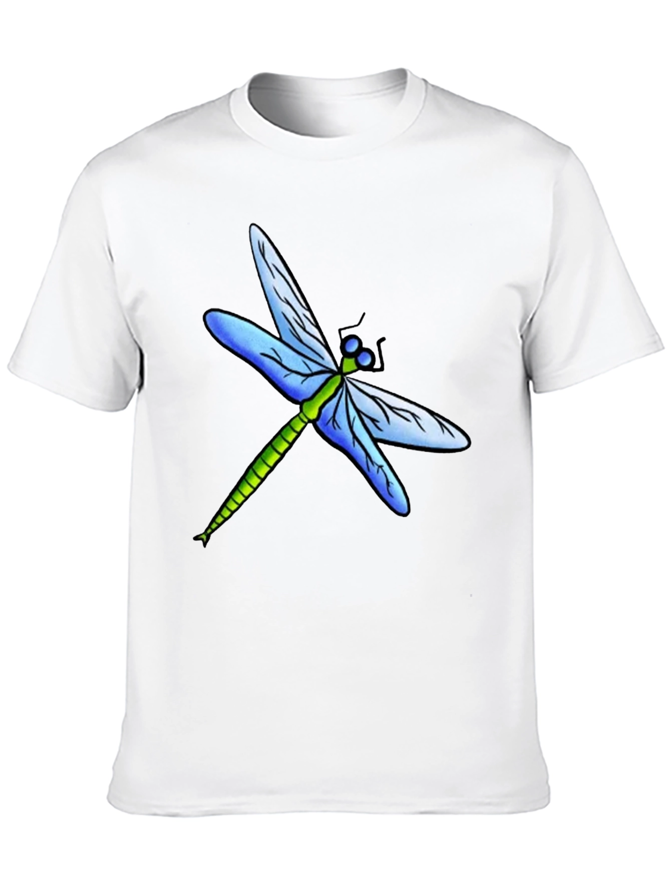 Black Dragonfly Graphic Tee - Black Cotton T-Shirt view 10