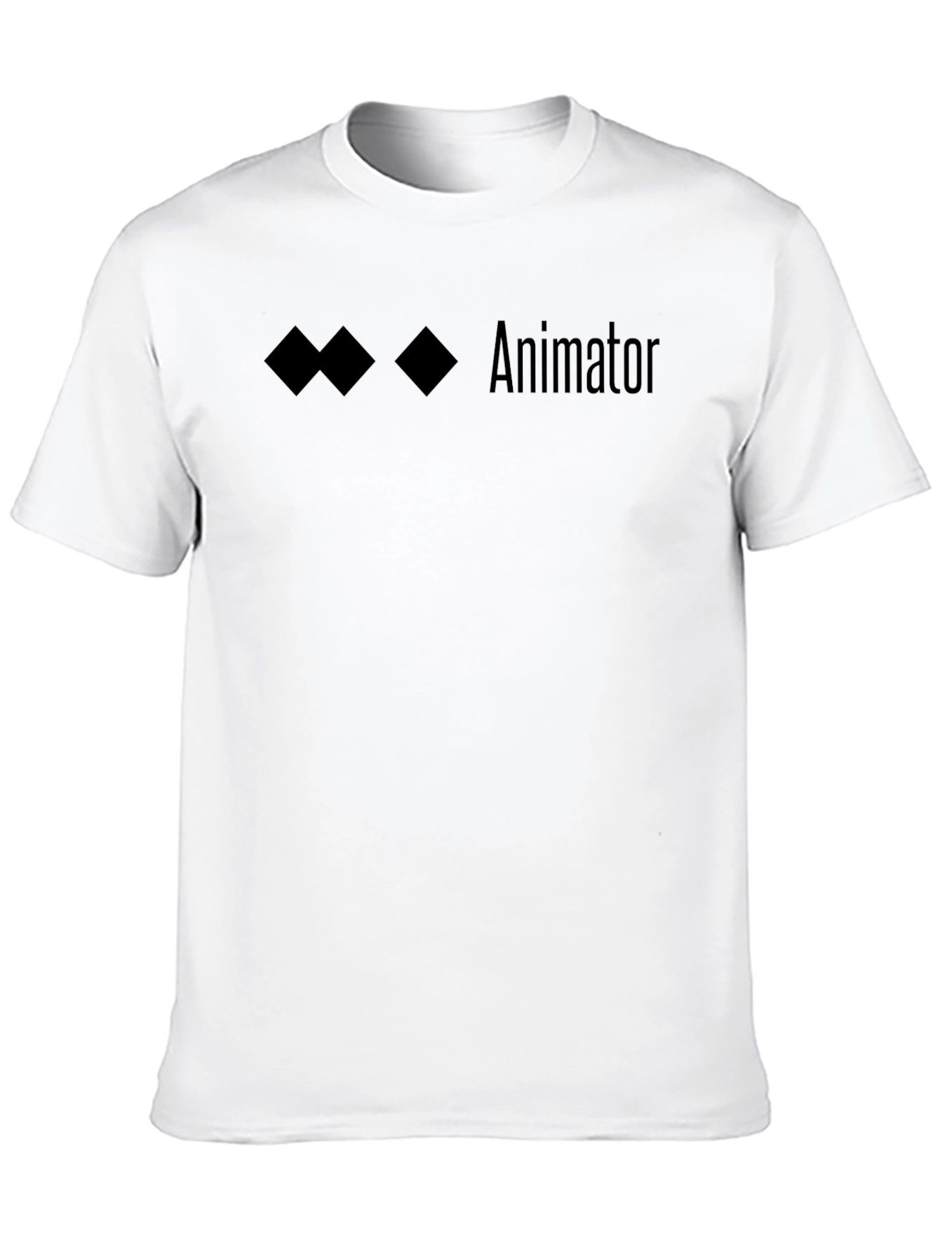 Black Animator Graphic Tee - Diamond Design Black T-Shirt view 10