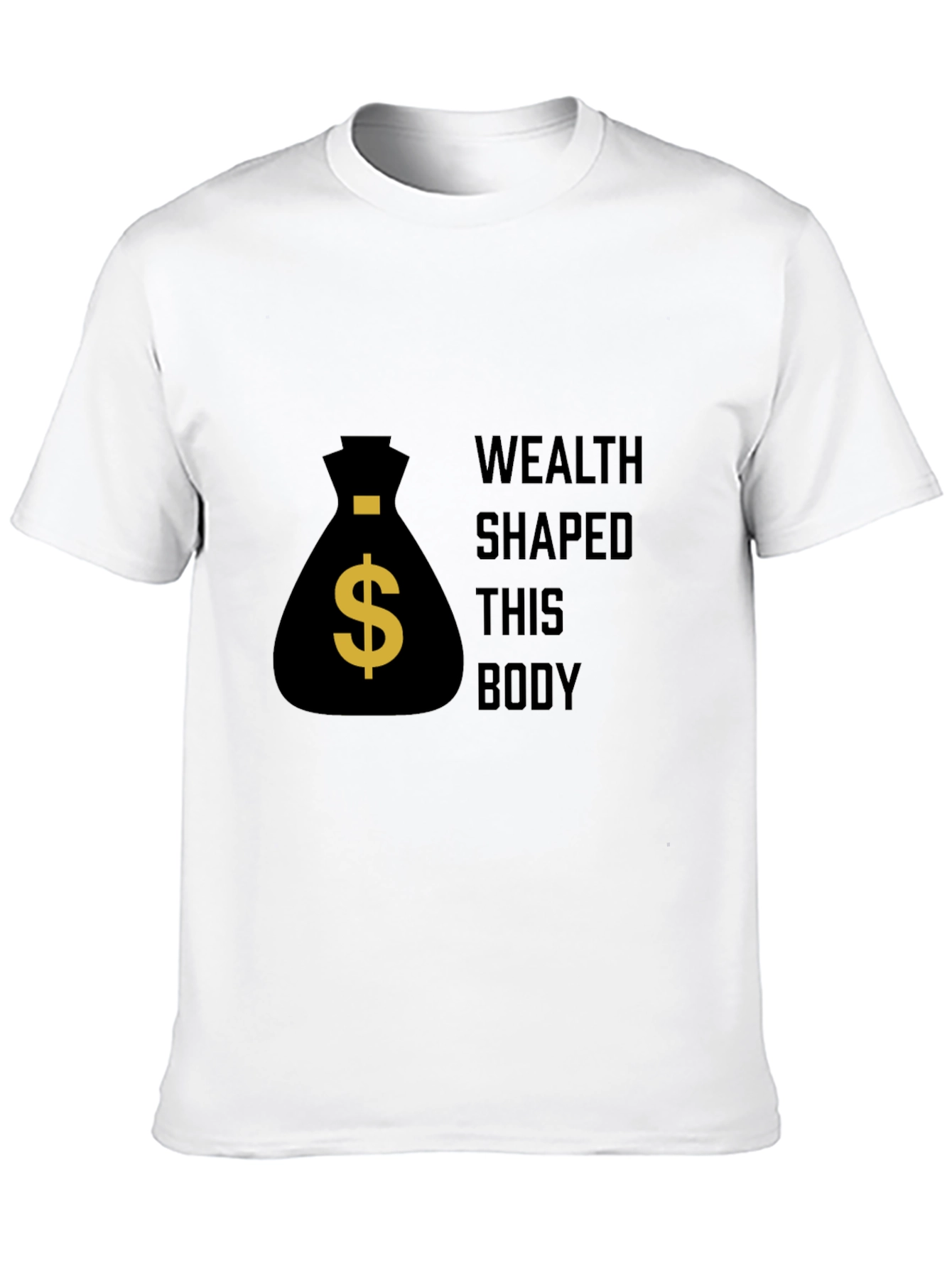 Black Wealth Shaped Body Graphic Tee - Black view 10