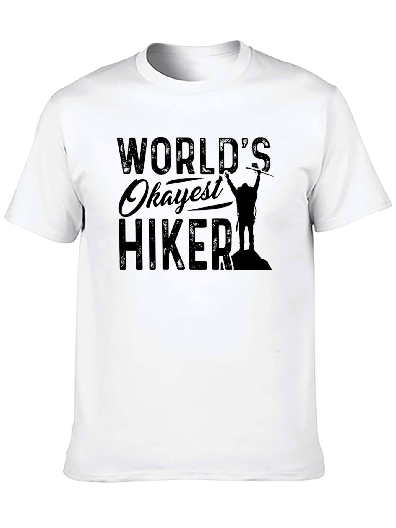 Black World's Okayest Hiker Black Graphic Tee view 10