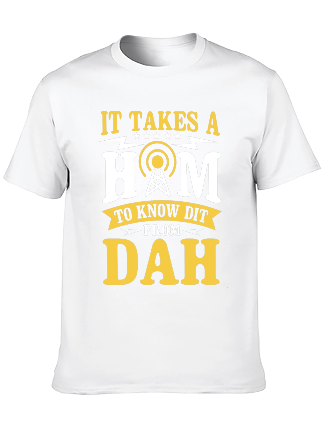 Black Ham Radio Operator T-Shirt: It Takes a Ham to Know Dit From Dah view 10