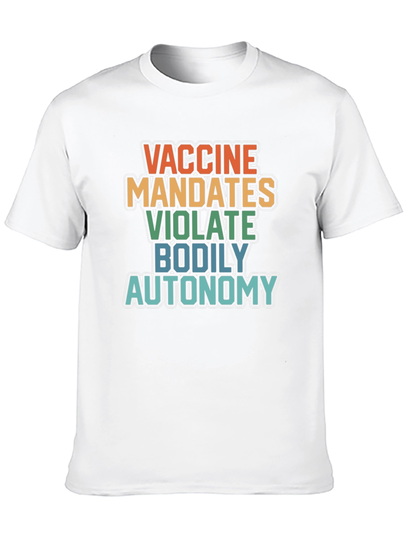 Black Vaccine Mandates Bodily Autonomy Graphic T-Shirt view 10