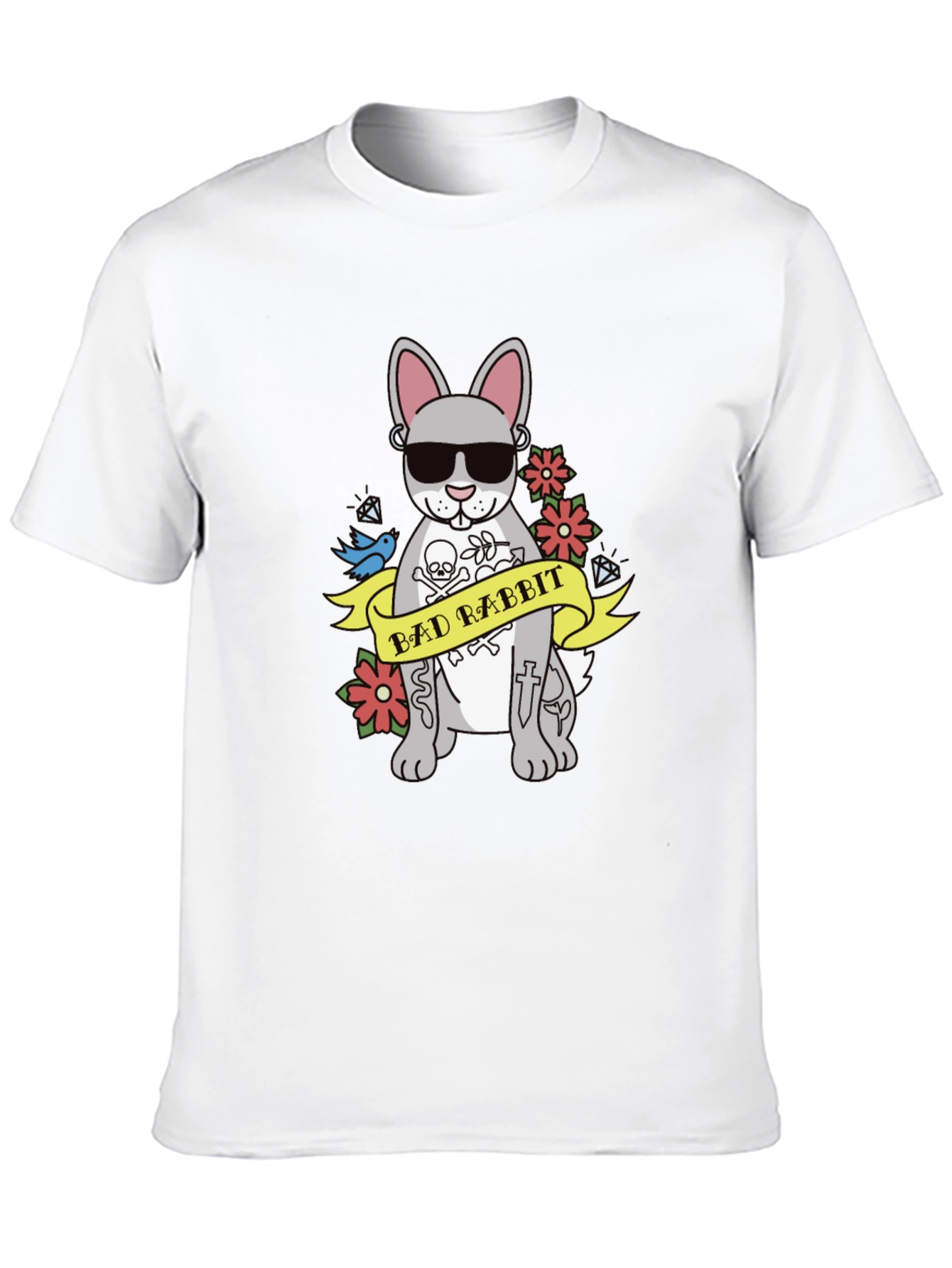 Black Bad Rabbit Graphic Tee - Men's Black T-Shirt view 10